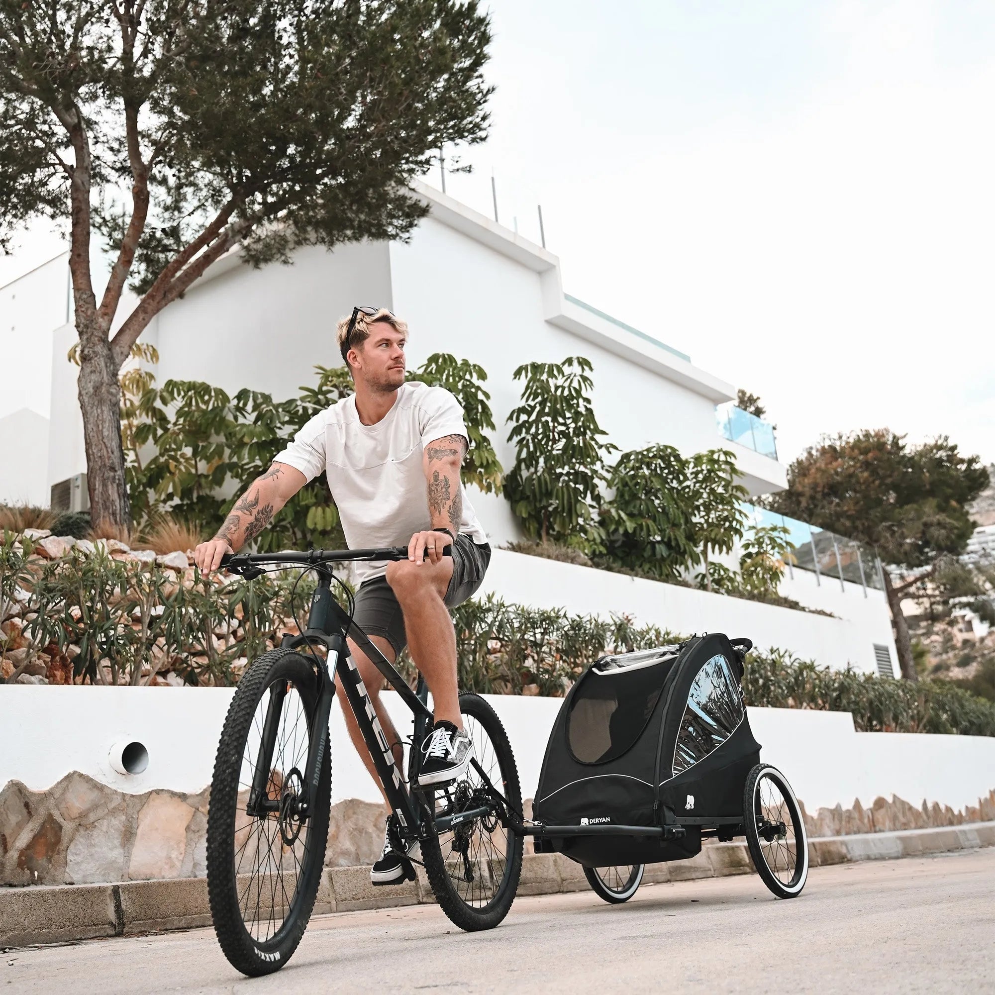 Luxury Bicycle Trailer - bike trailer, stroller and running stroller - 1 person