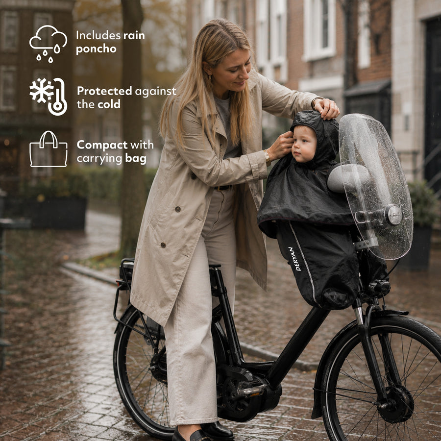 Bike-A-Way Regnponcho og vindjakke til cykelsæde - Bobike & Yepp