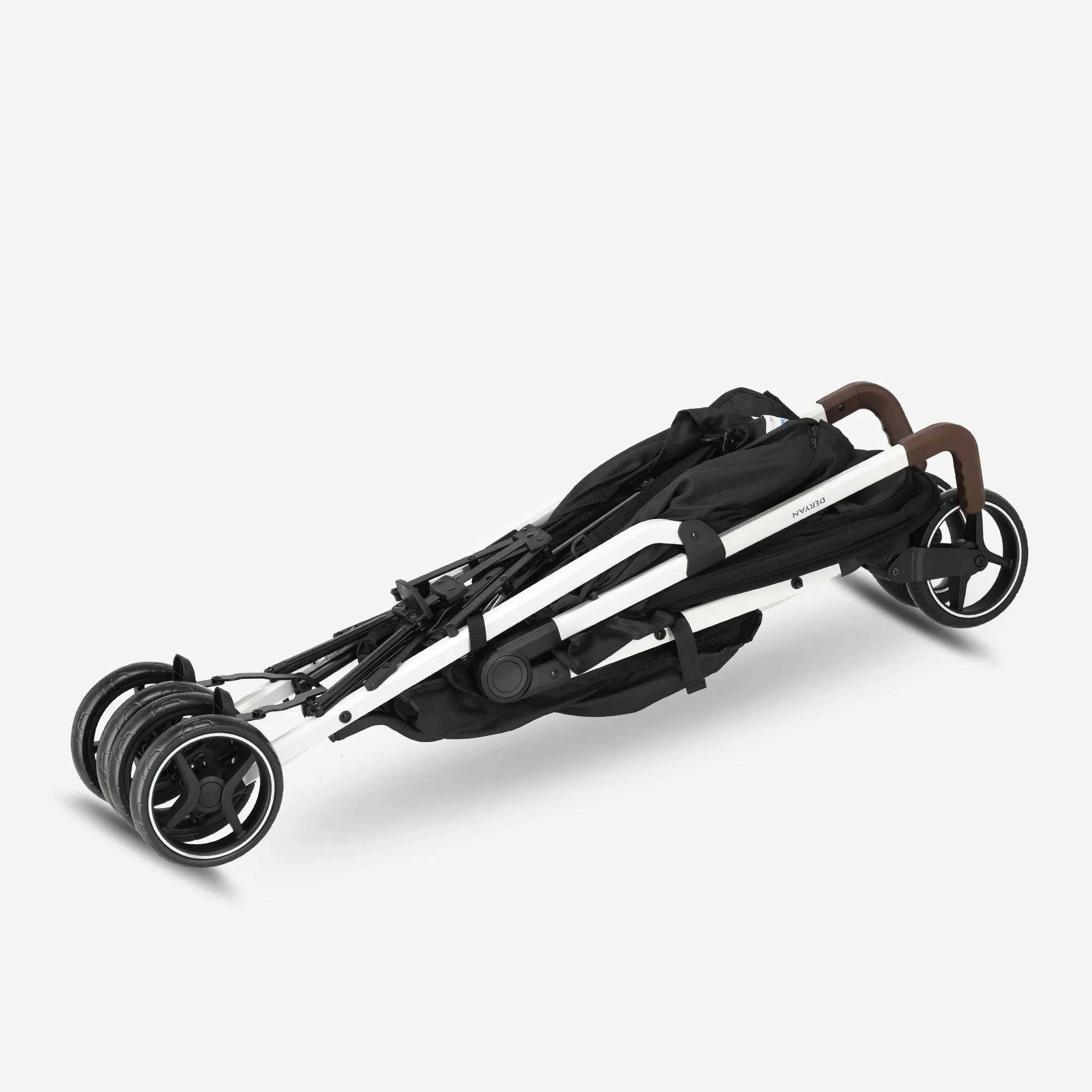 Bobbie - Paraplu Buggy - 5-Punts Gordel - Geschikt voor Kinderen tot 22 kg - Inclusief Muggennet - Zwart met Wit Frame