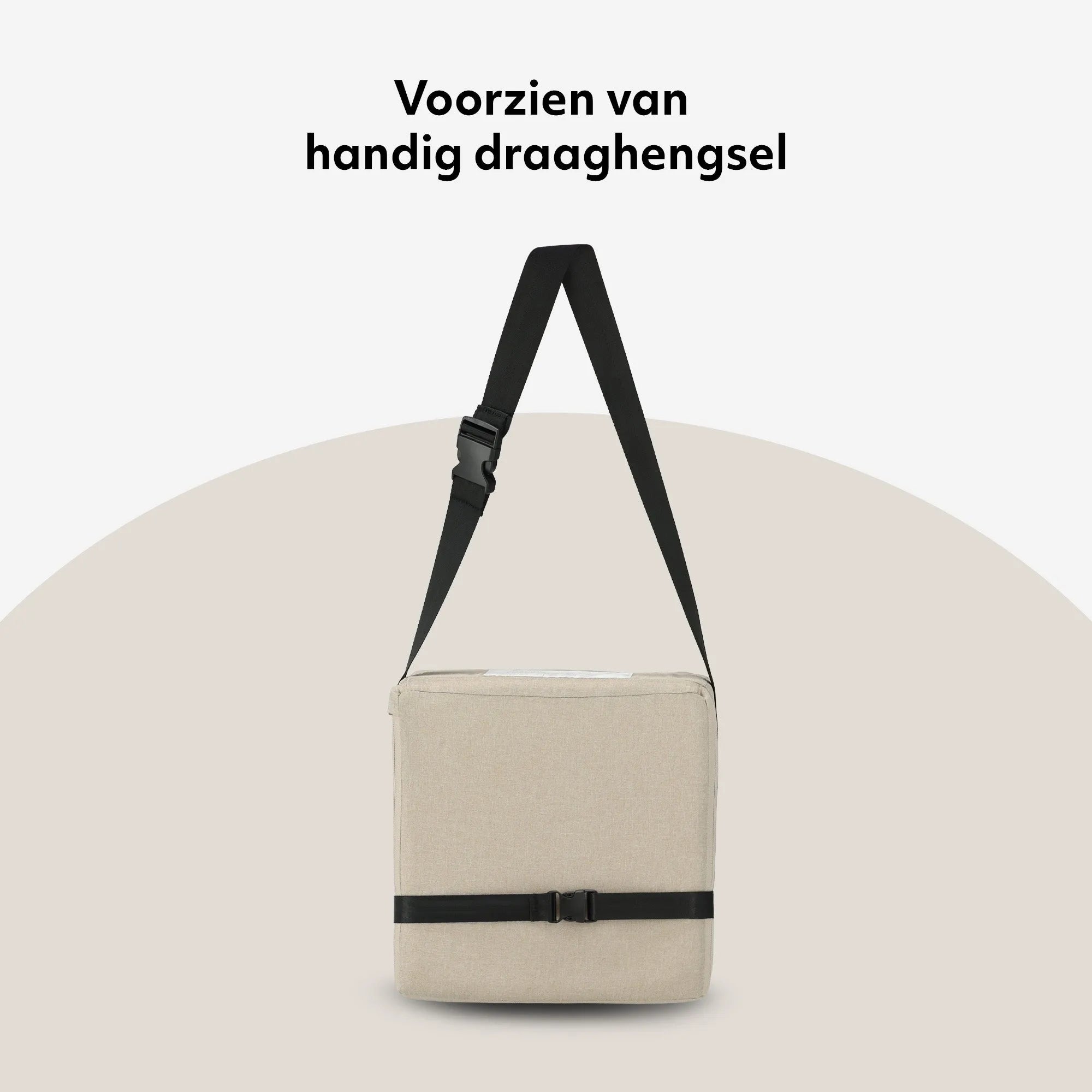 Travel Booster Stoelverhoger - Inclusief bevestigingsriem Nougat