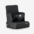 DERYAN Booster black booster seat with soft safety harness and adjustable fastening strap, compact and lightweight