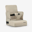 DERYAN Booster booster seat Nougat with soft safety harness and fastening strap, compact and lightweight