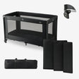 Believer Black Camping Bed: Compact, Foldable Travel Crib—Lightweight and Quick to Set Up