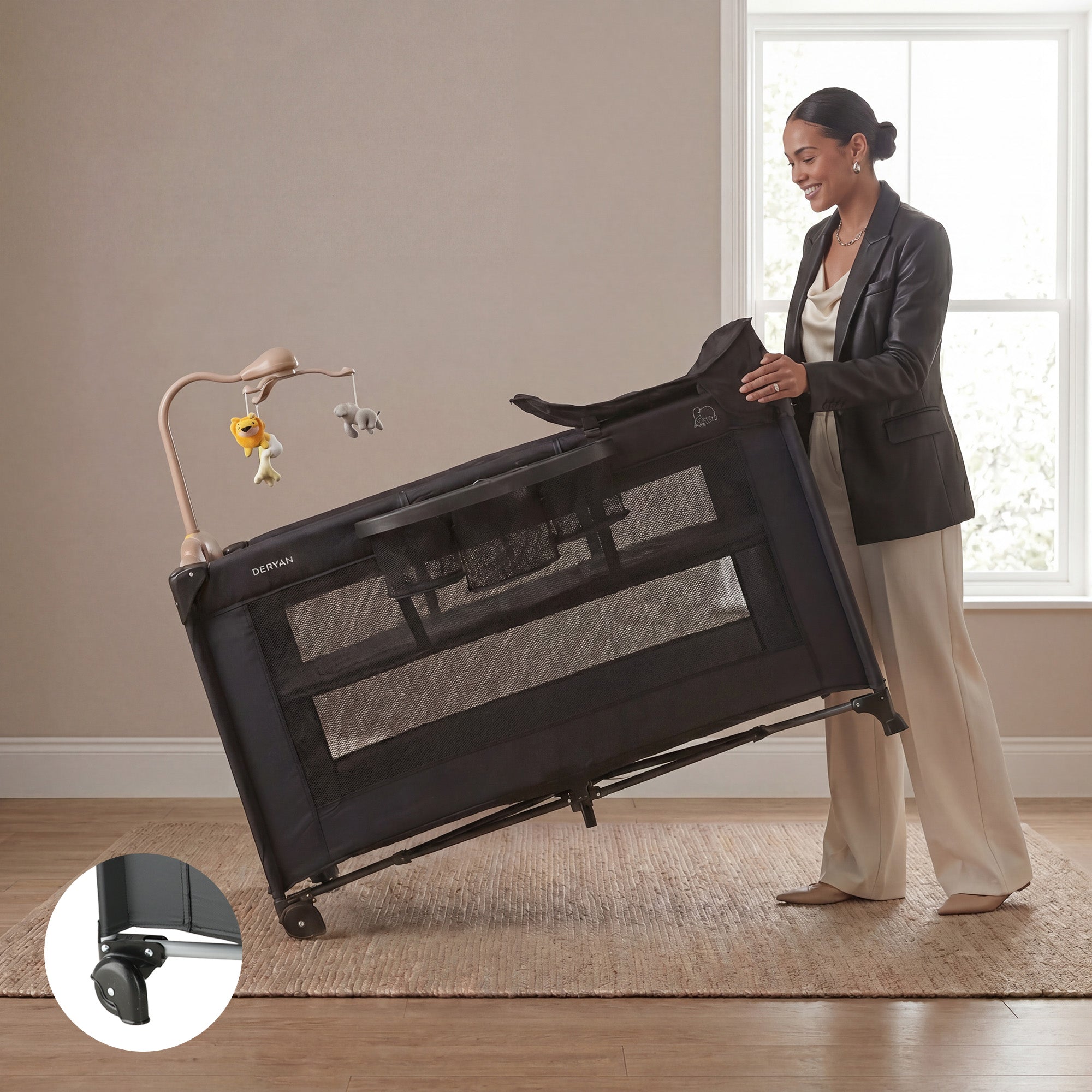 Believer Luxury Camping Bed - Includes Raised Base - Black