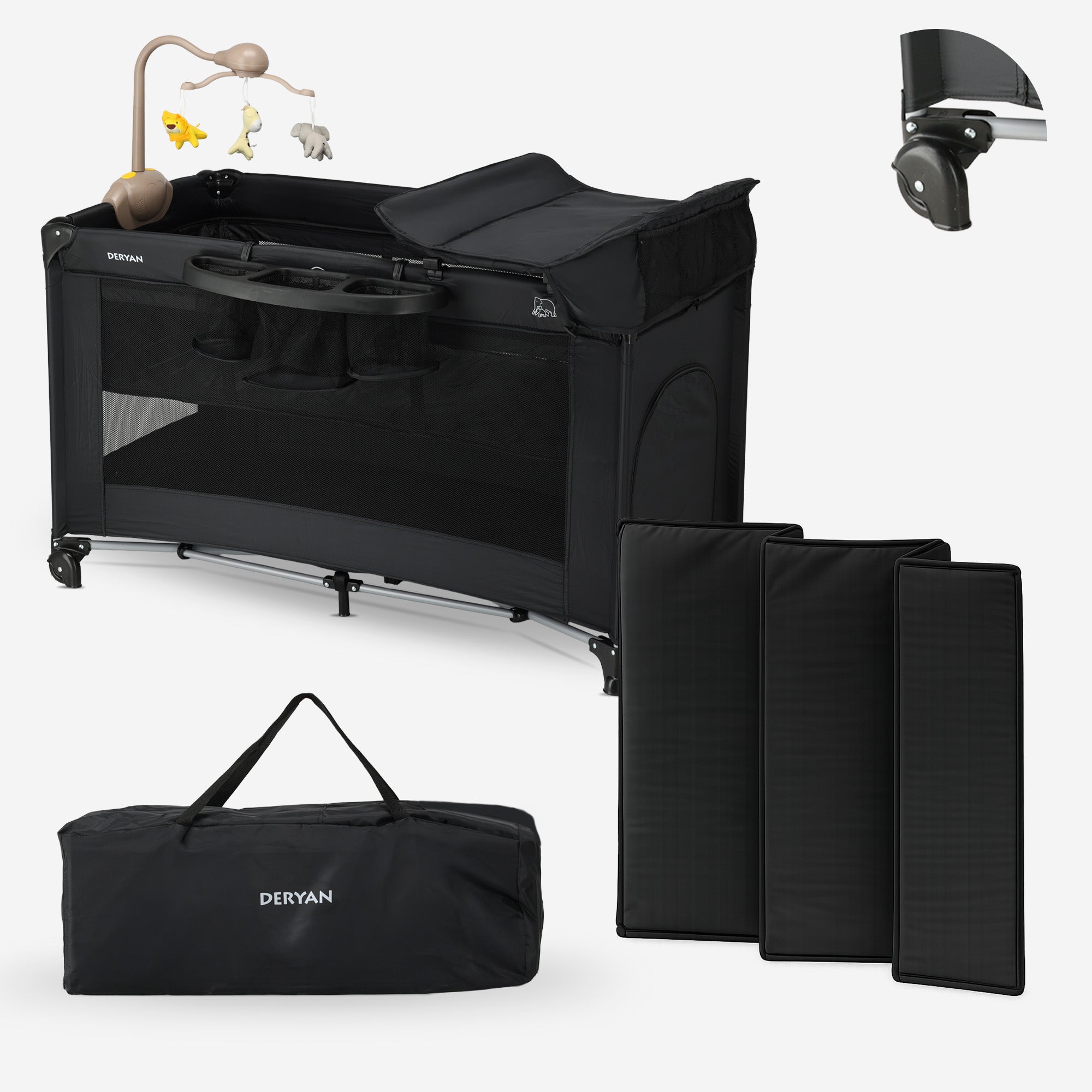 Believer Luxe Campingbed - Inclusief bodemverhoger - Zwart