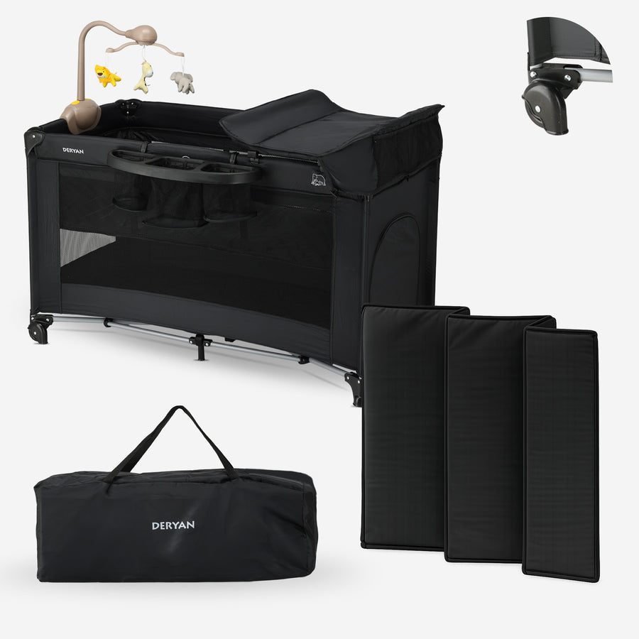 Believer Luxus-Campingbett – inklusive Bodenverhöher – Schwarz
