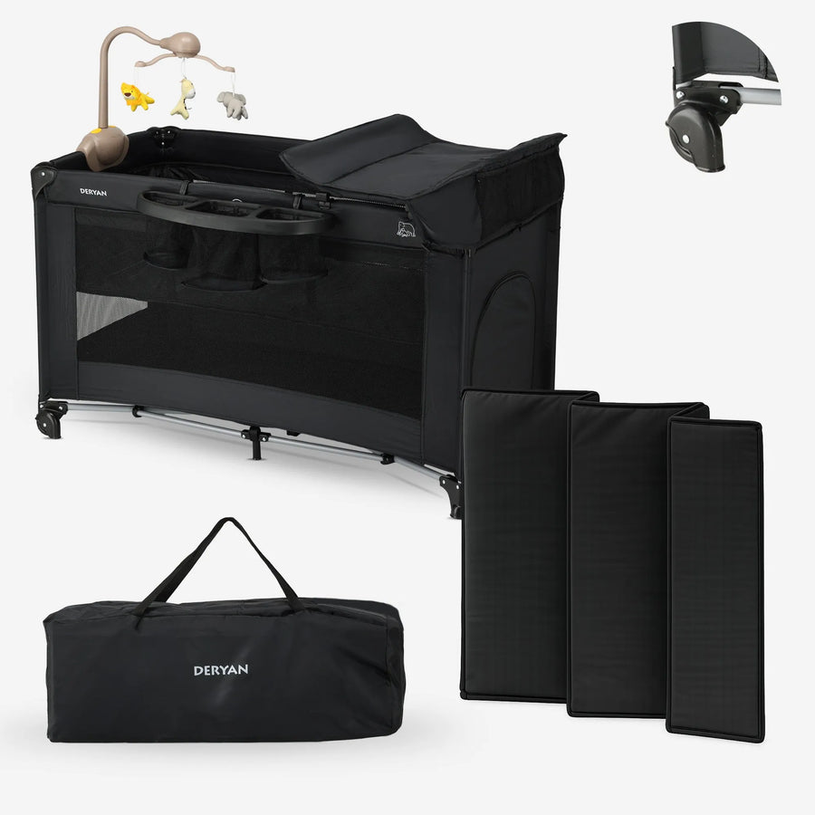 Believer Luxus-Campingbett – inklusive Bodenverhöher – Schwarz