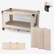 Believer Nougat Compact Travel Crib for Babies and Toddlers on the Go and on Vacation