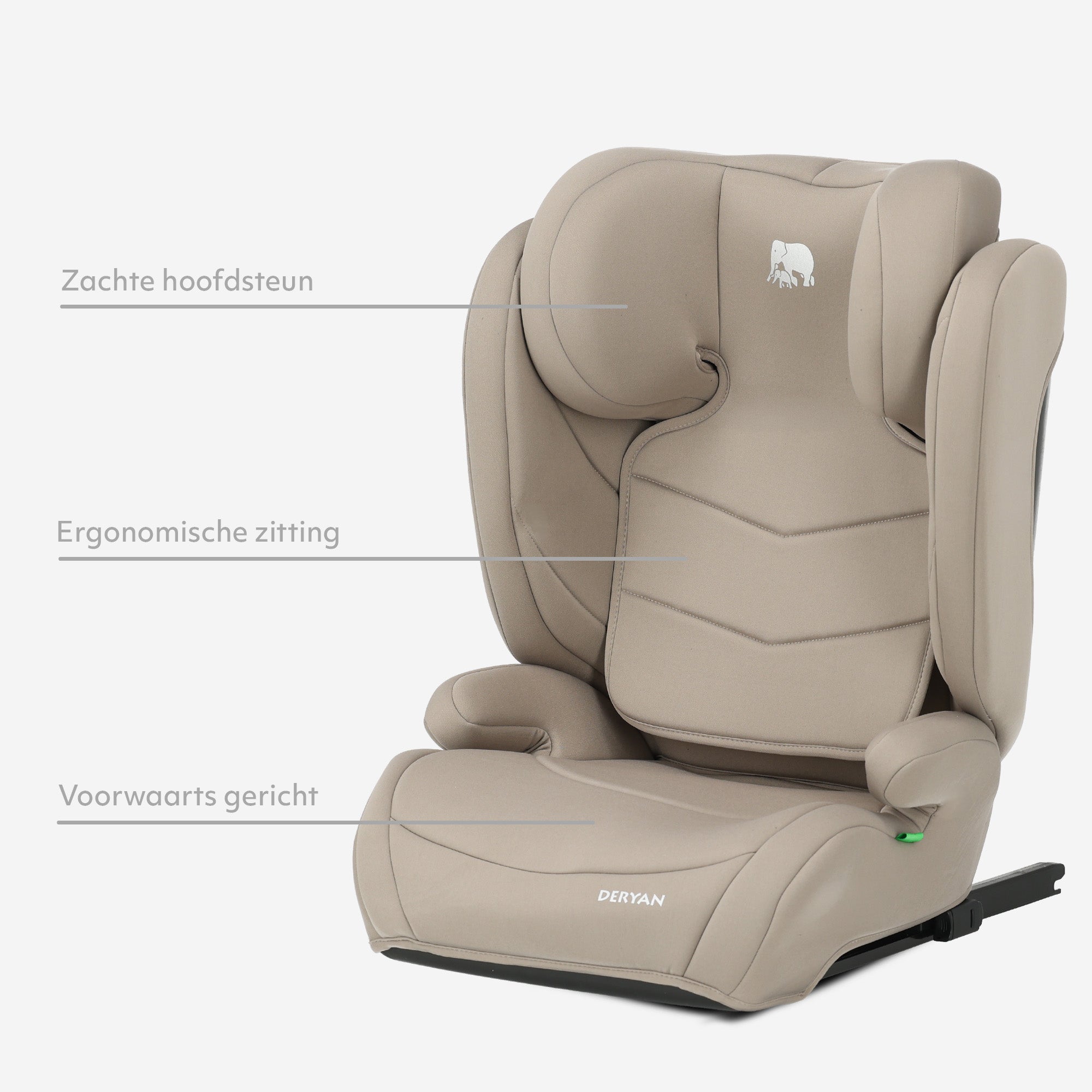 Fotelik samochodowy Charlie Luxe i-Size/Isofix Od 3,5 roku do ok. 12 lat – 100–150 cm – kolor Nougat