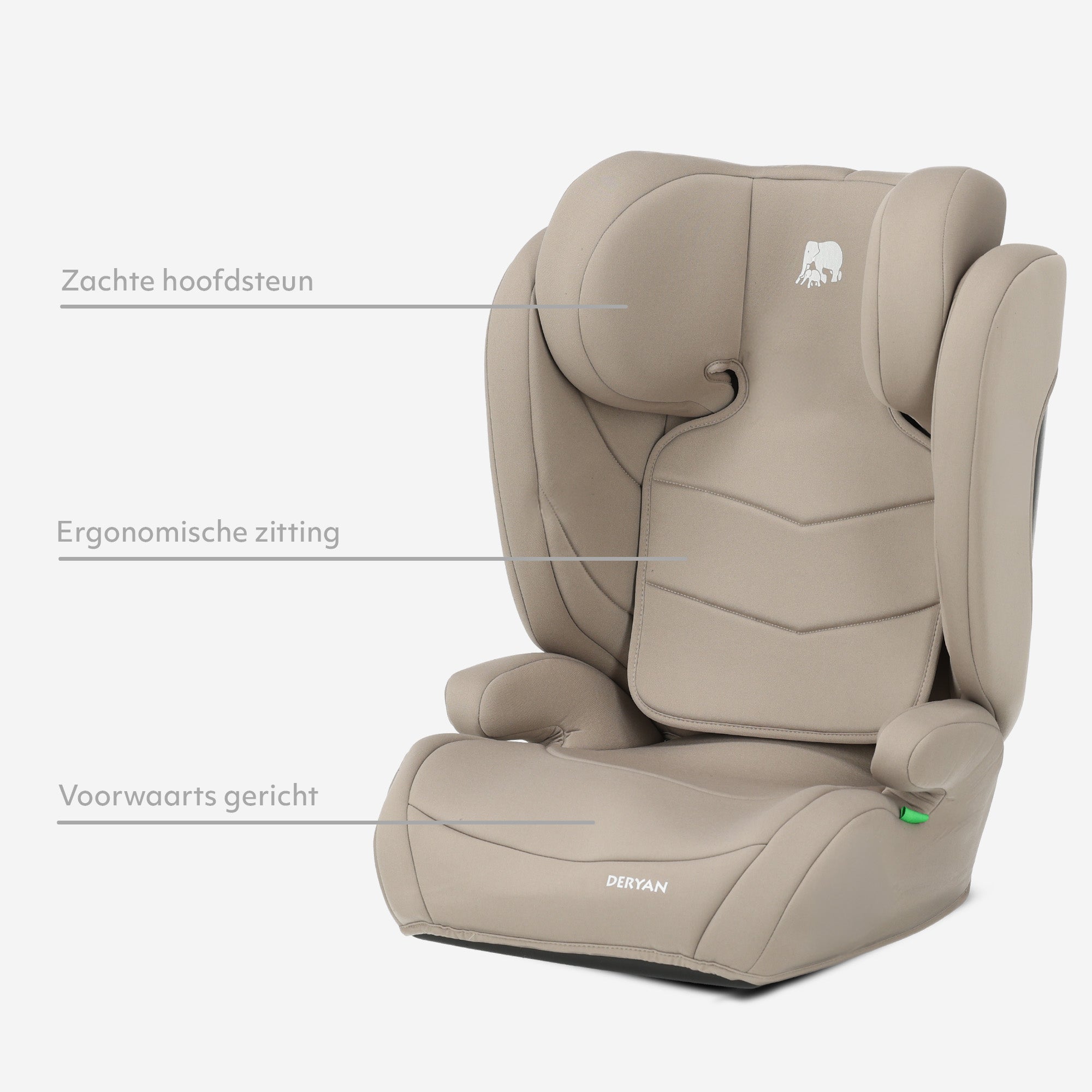 Fotelik samochodowy Charlie Basic i-Size – od 3,5 roku do ok. 12 lat – grupa 2/3 – 100–150 cm – kolor Nougat