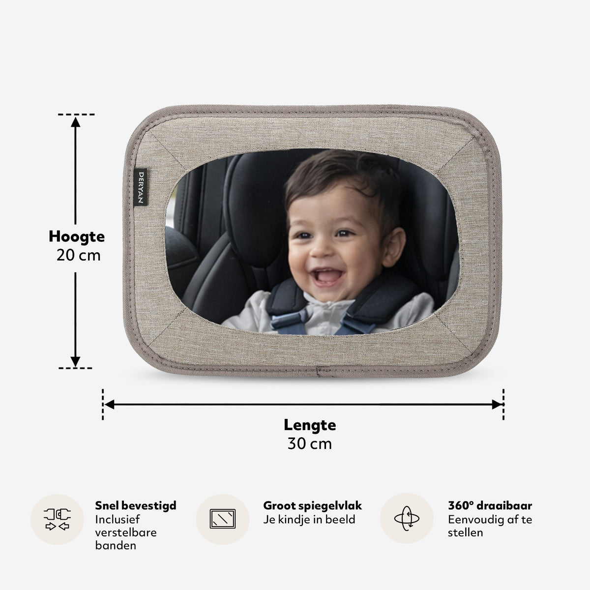 Rétroviseur de voiture pour bébé Truffle Nougat