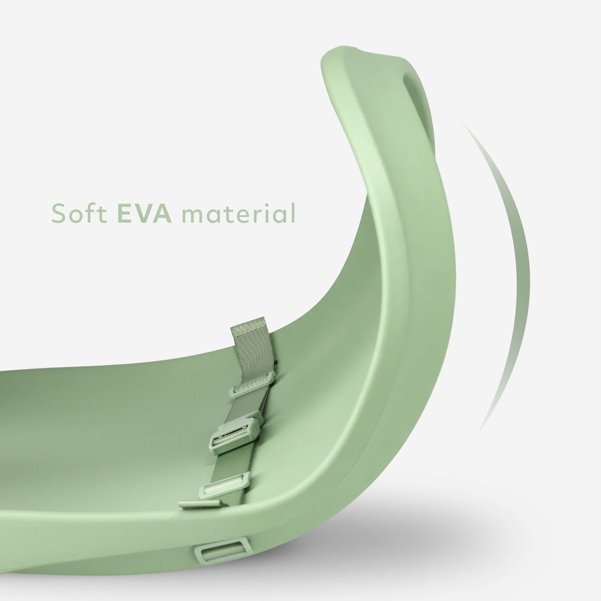 Wasserdichte Wickelauflage mit erhöhten Rändern – Sage Green
