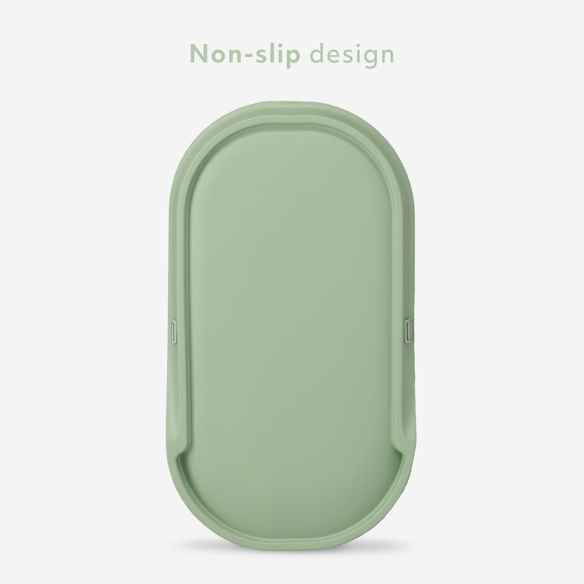 Wasserdichte Wickelauflage mit erhöhten Rändern – Sage Green