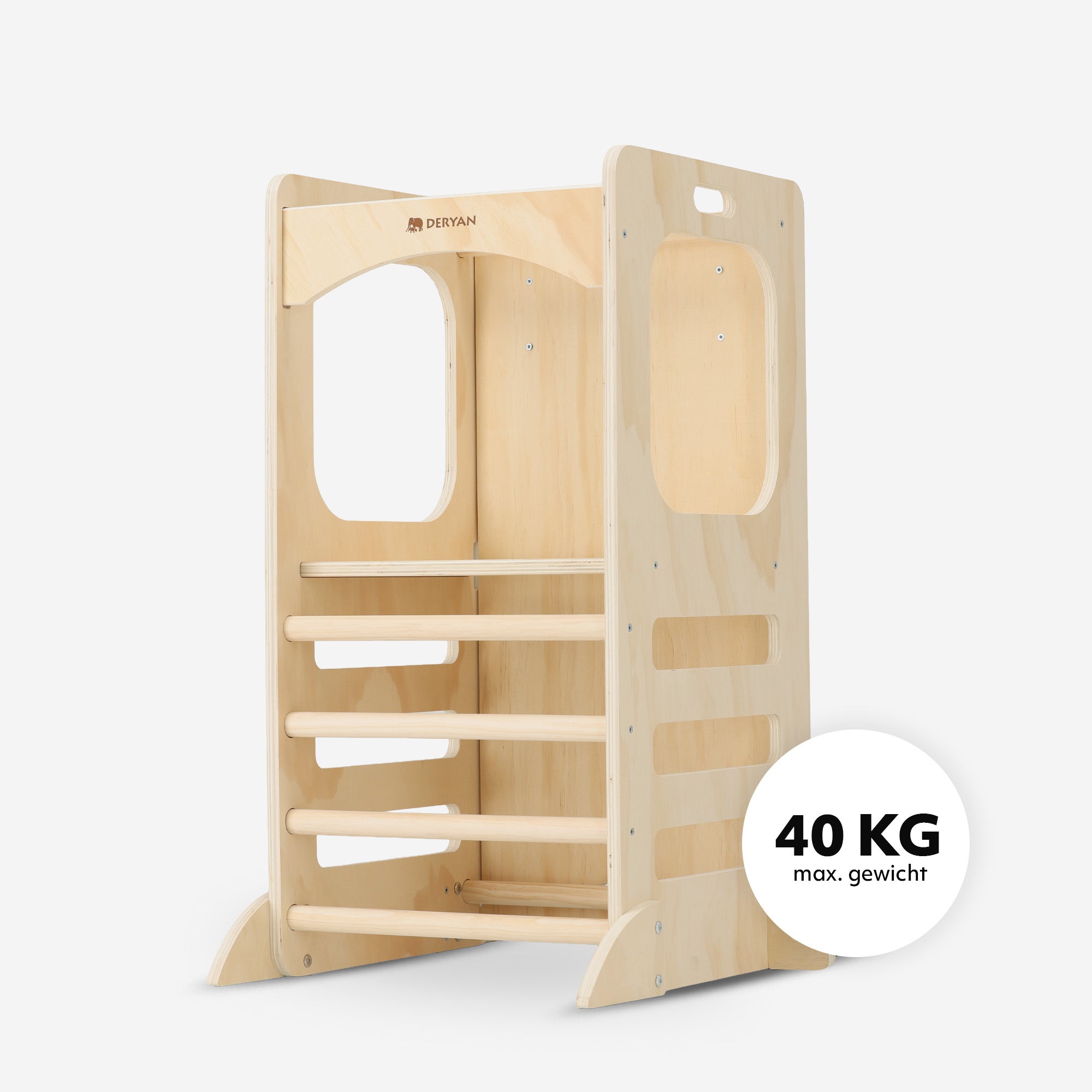 Luxury 4-in-1 Learning Tower - Climbing Tower with Slide and Chalkboard