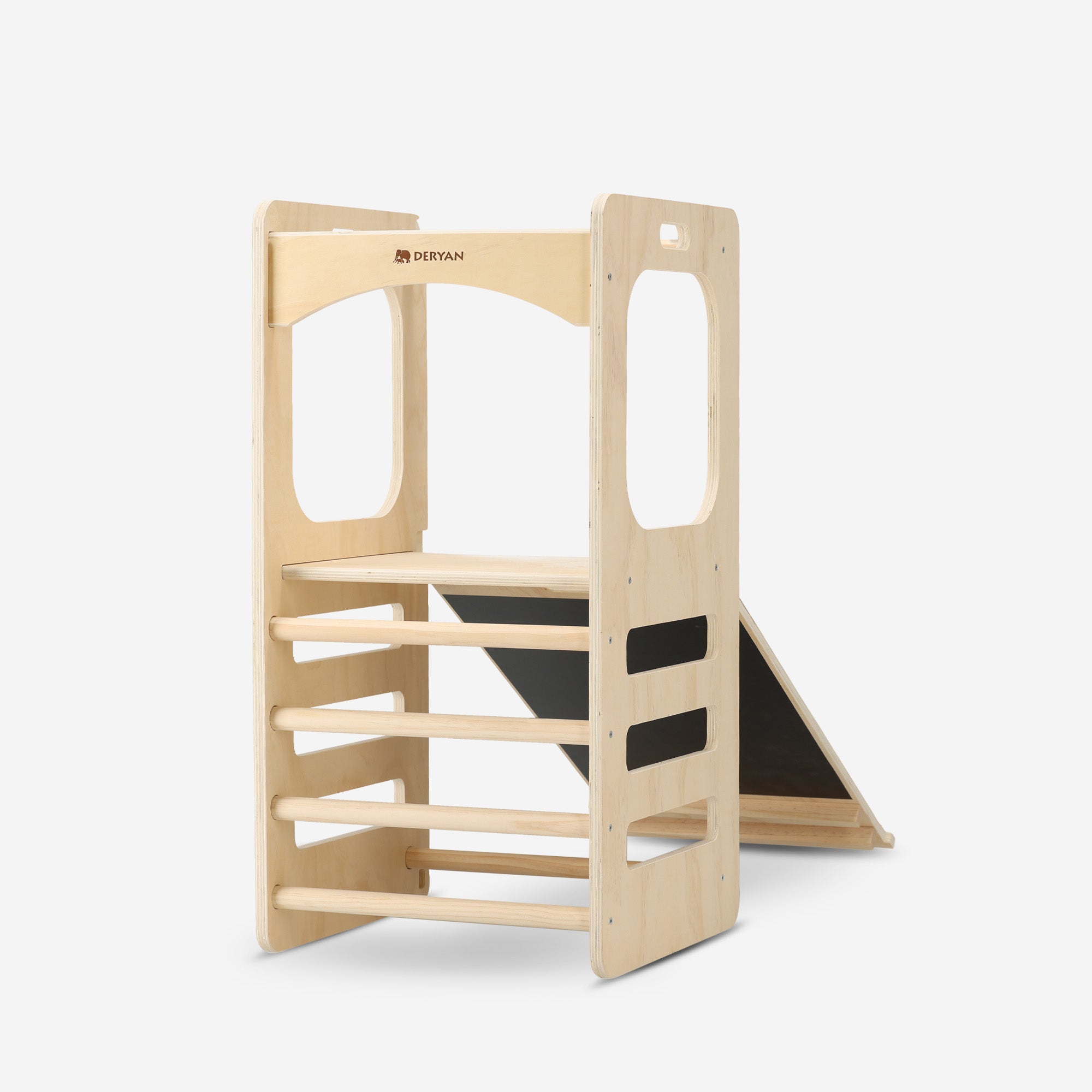 Luxury 4-in-1 Learning Tower - Climbing Tower with Slide and Chalkboard