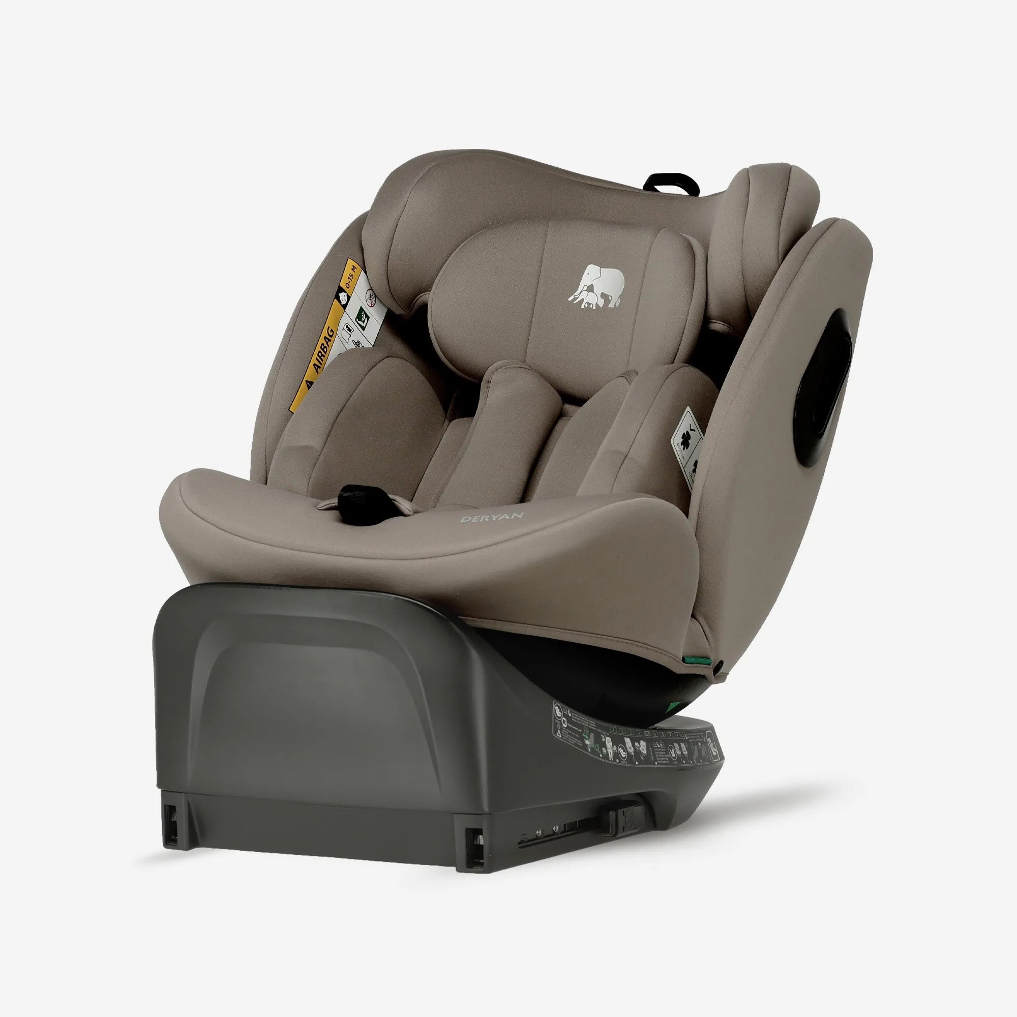 Carly Luxe i-Size Car Seat - 0-36 kg - Isofix + support leg - 360° rotatable - Truffle Sand