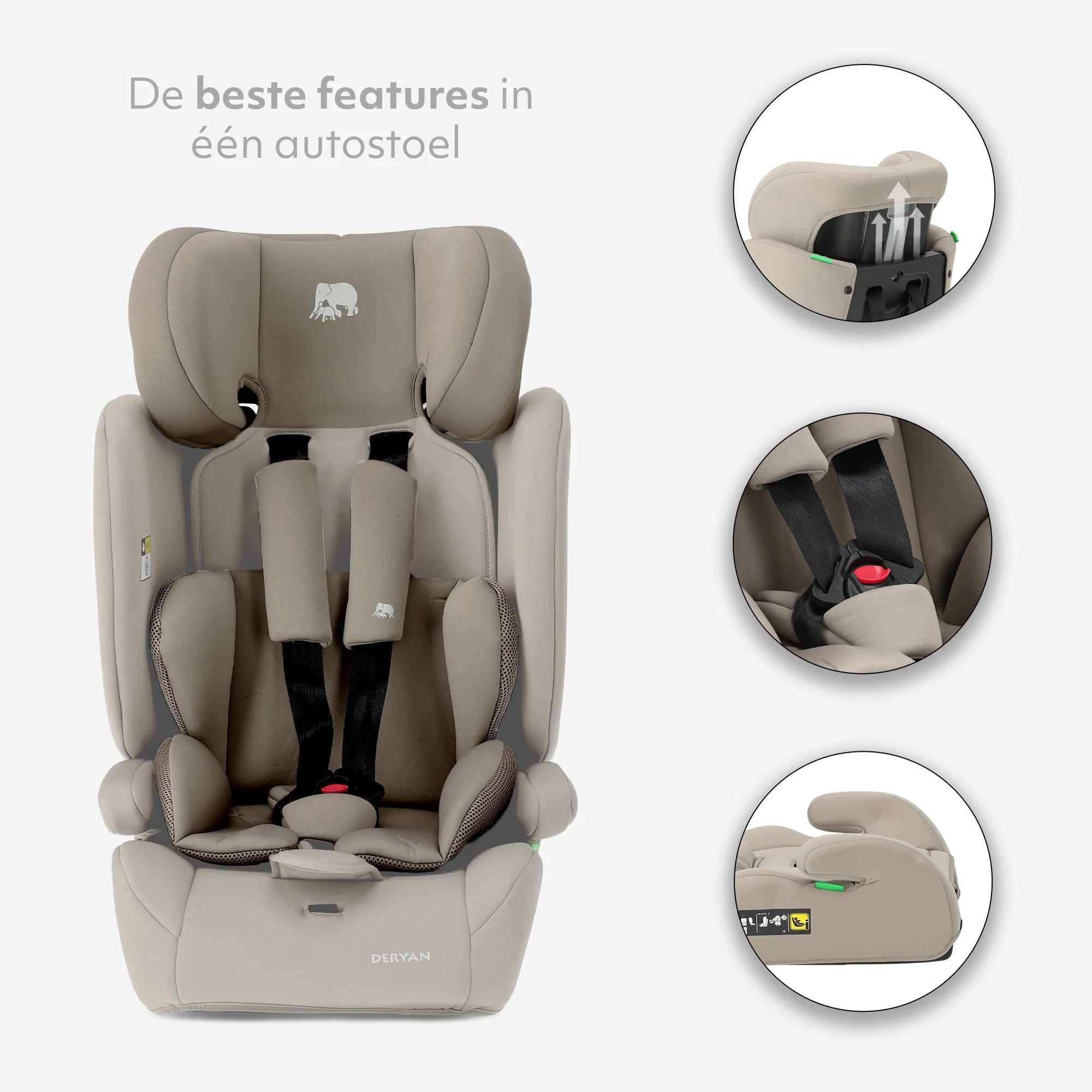 Carter Basic i-Size Car Seat 76–150 cm – 9–36 kg – Truffle Sand