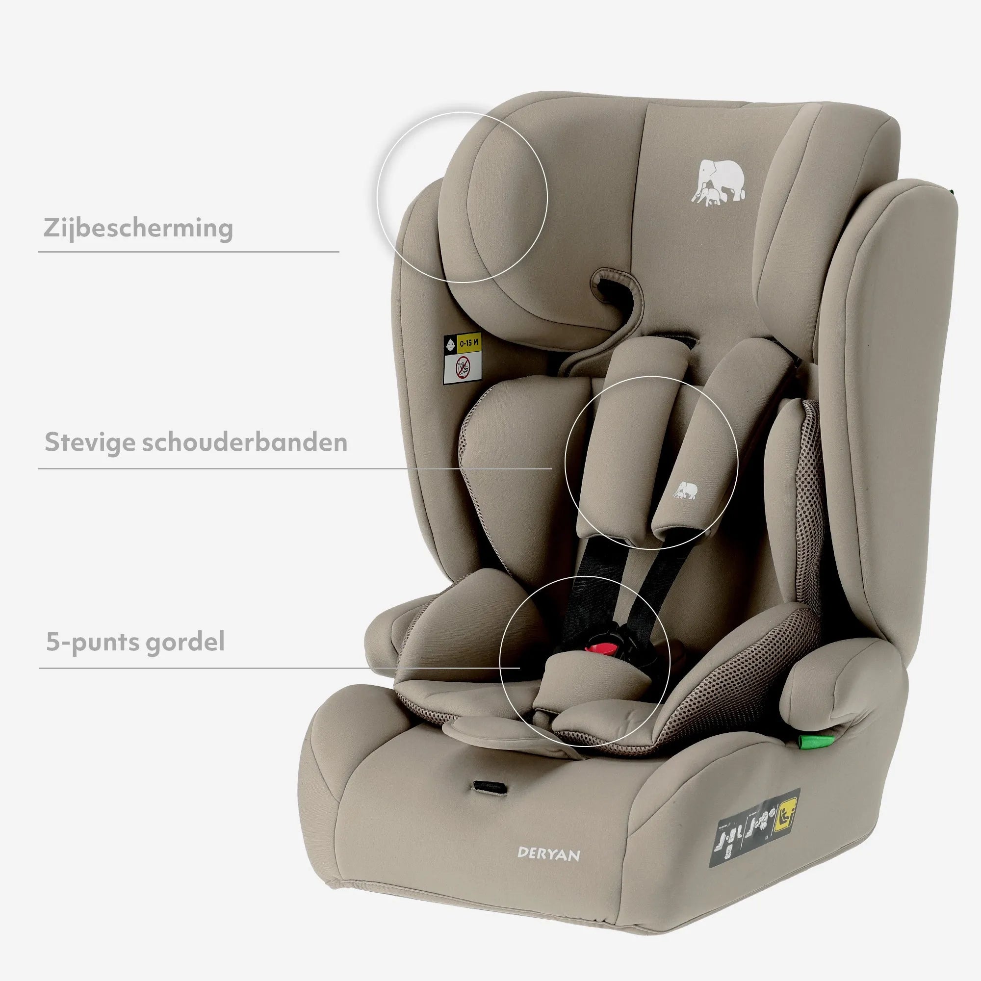Carter Basic i-Size Car Seat 76–150 cm – 9–36 kg – Truffle Sand