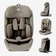 DERYAN Luxe i-Size-Autokindersitz 76–150 cm in der Farbe „Truffle Nougat“ mit ISOFIX und Top Tether