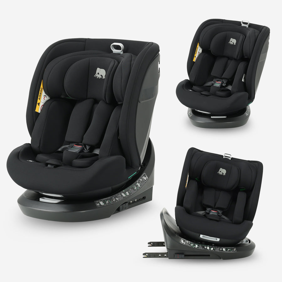Cassie Luxe I-size autostol – Gruppe 0-1-2-3 – Isofix – 360° drejelig – Sort