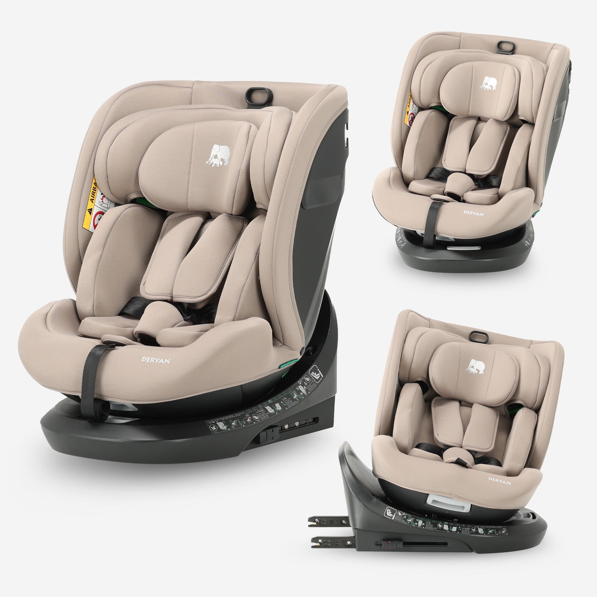 Cassie Luxe I-size Autostoel - Groep 0-1-2-3 - Isofix - Draaibaar 360° - Nougat