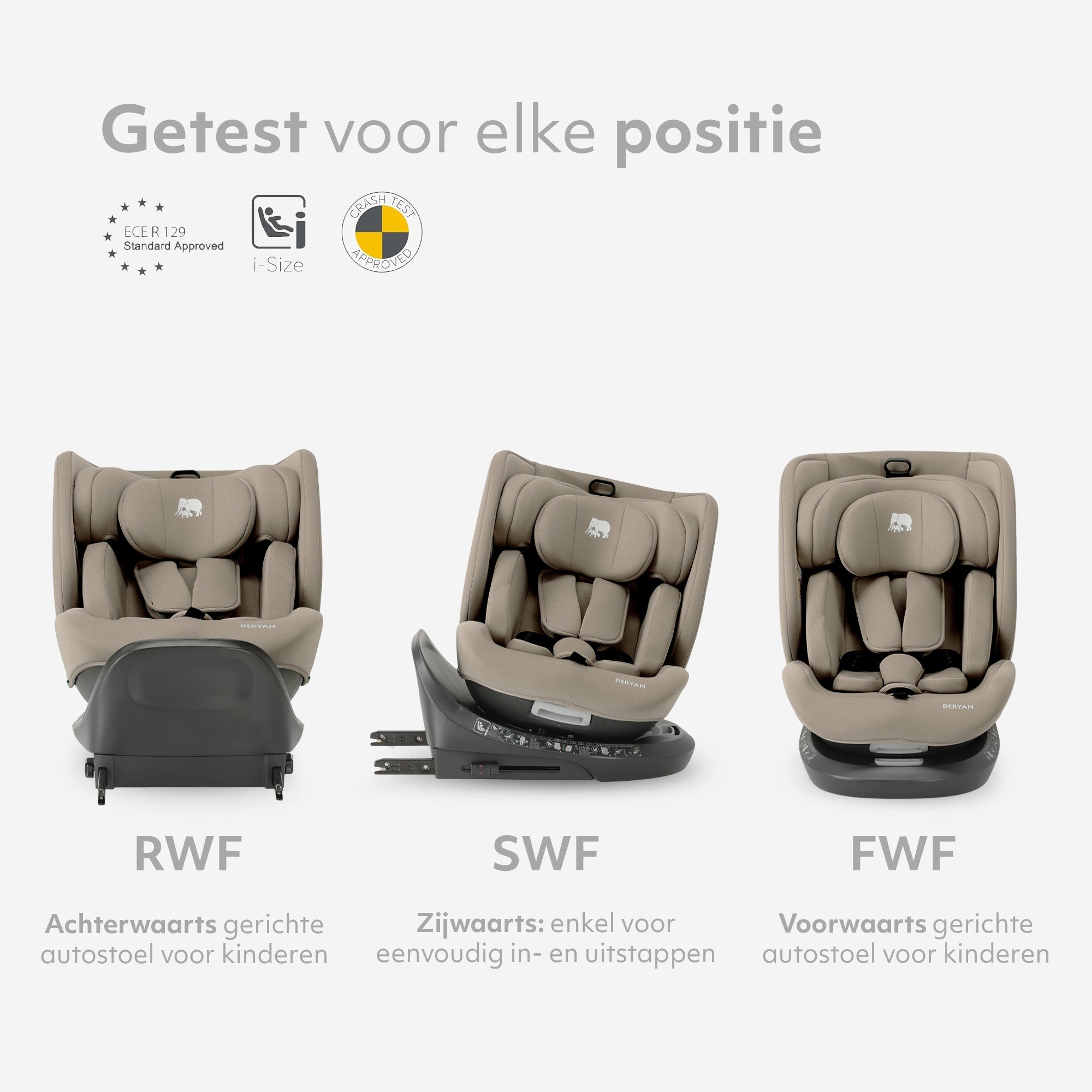 Cassie Luxe i-Size/Isofix 360° Car Seat 40–150 cm – 0–36 kg – Truffle Sand