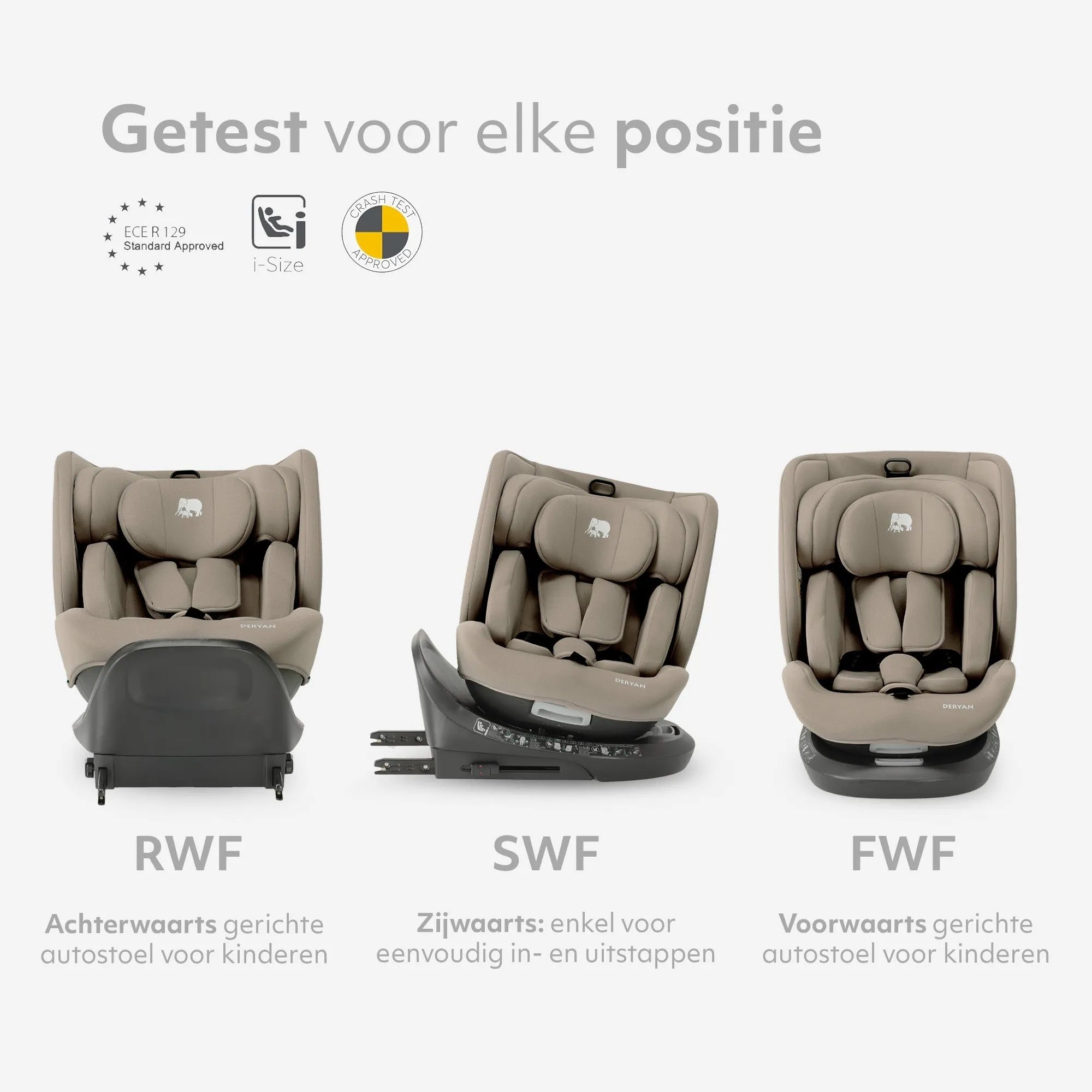 Cassie Luxe i-Size/Isofix 360° Car Seat 40–150 cm – 0–36 kg – Truffle Sand