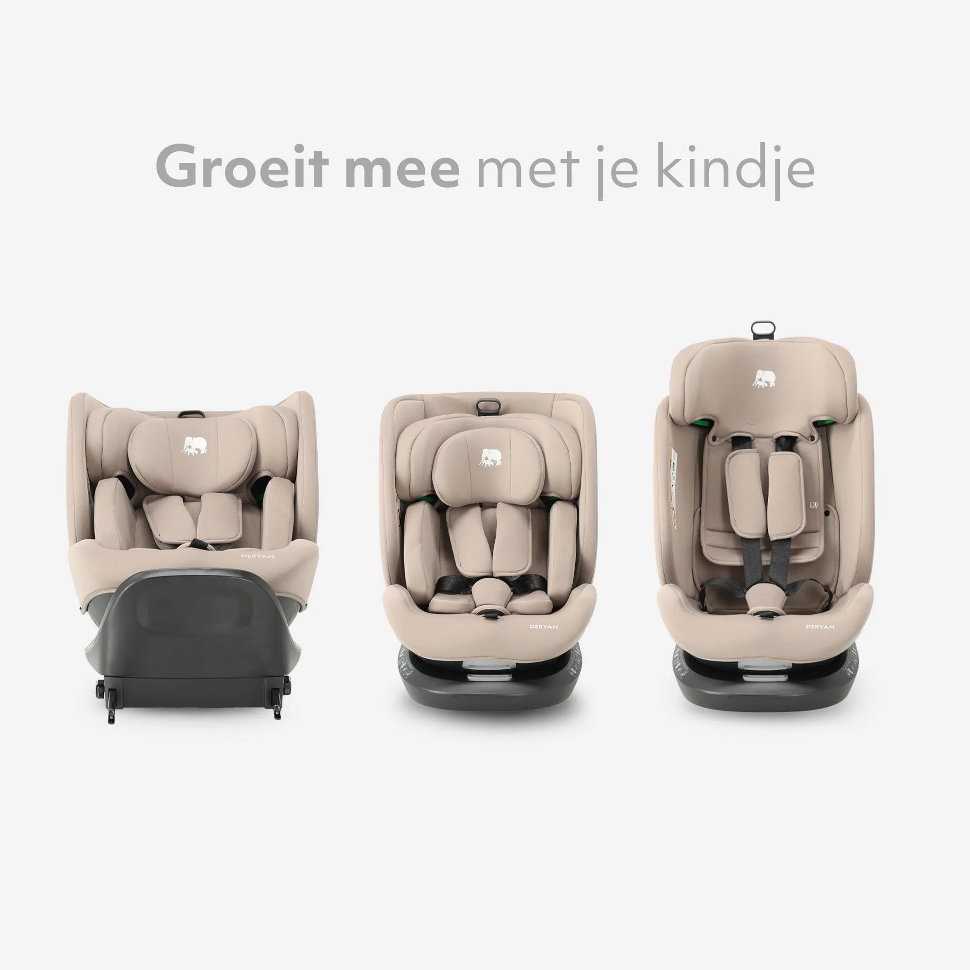 Cassie Luxe I-size Autostoel - Groep 0-1-2-3 - Isofix - Draaibaar 360° - Nougat
