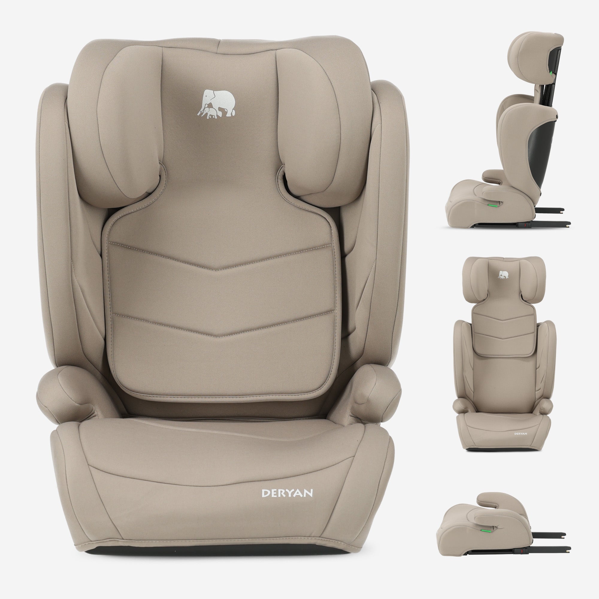 Fotelik samochodowy Charlie Luxe i-Size/Isofix Od 3,5 roku do ok. 12 lat – 100–150 cm – kolor Nougat