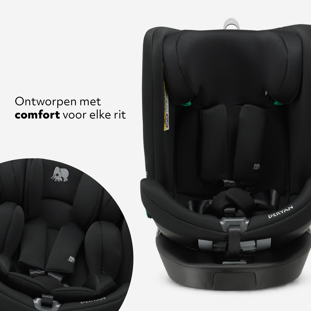 Chase Luxe i-Size bilsete 0-36 kg Isofix 360° - svart