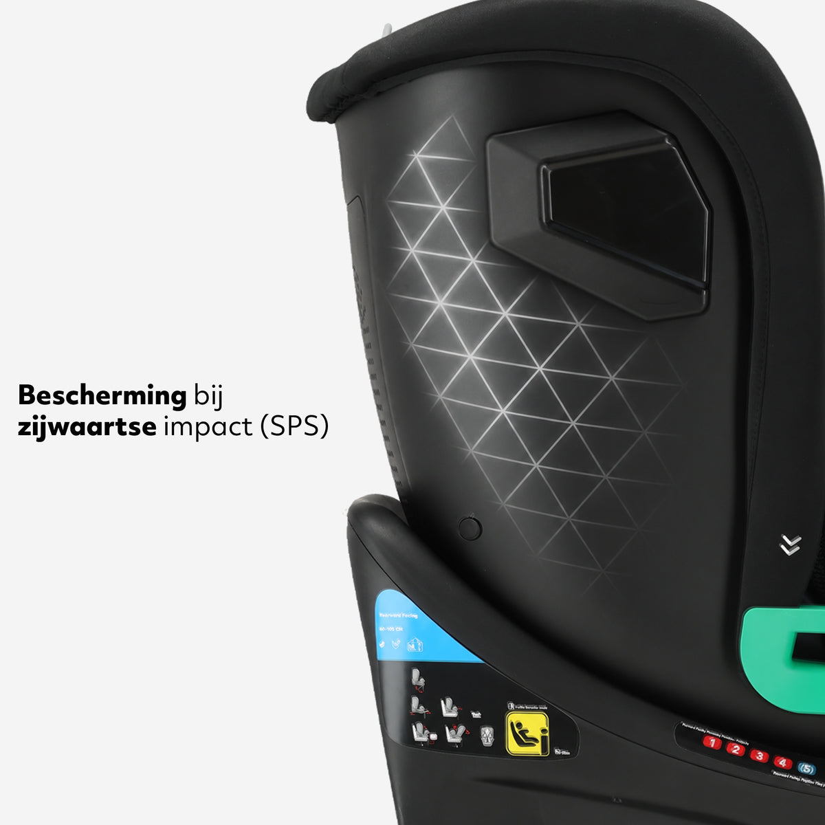 Chase Luxe i-Size bilsete 0-36 kg Isofix 360° - svart