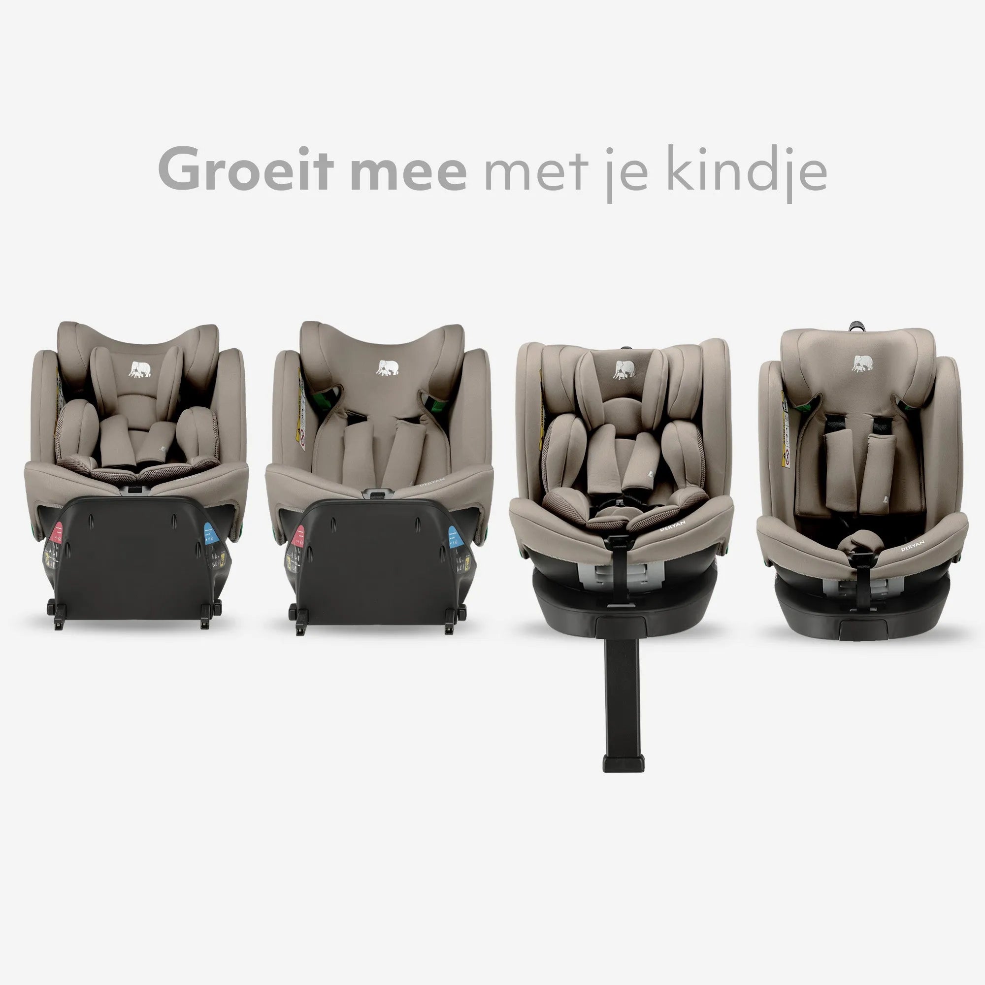 Chase Luxe i-Size/Isofix 360°-Stützfuß-Autokindersitz 40–150 cm – 0–36 kg – Truffle Sand