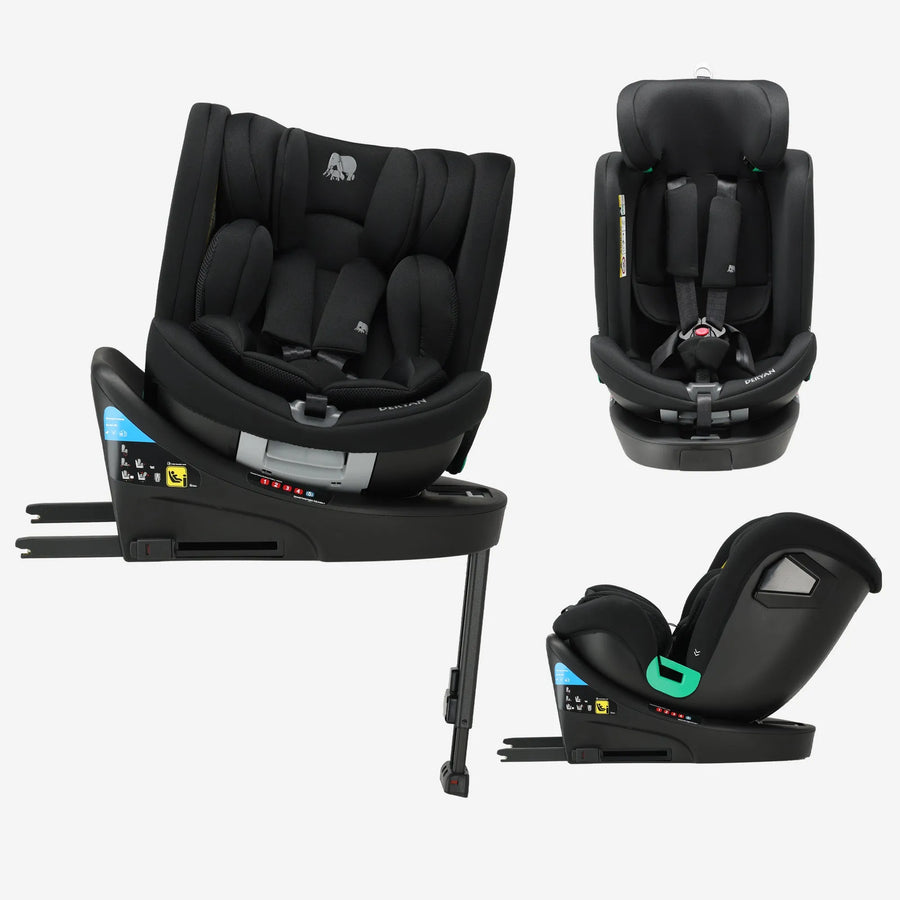 Seggiolino auto Chase Luxe i-Size - 0-36 kg - Supporto Isofix - Rotazione a 360° - Nero