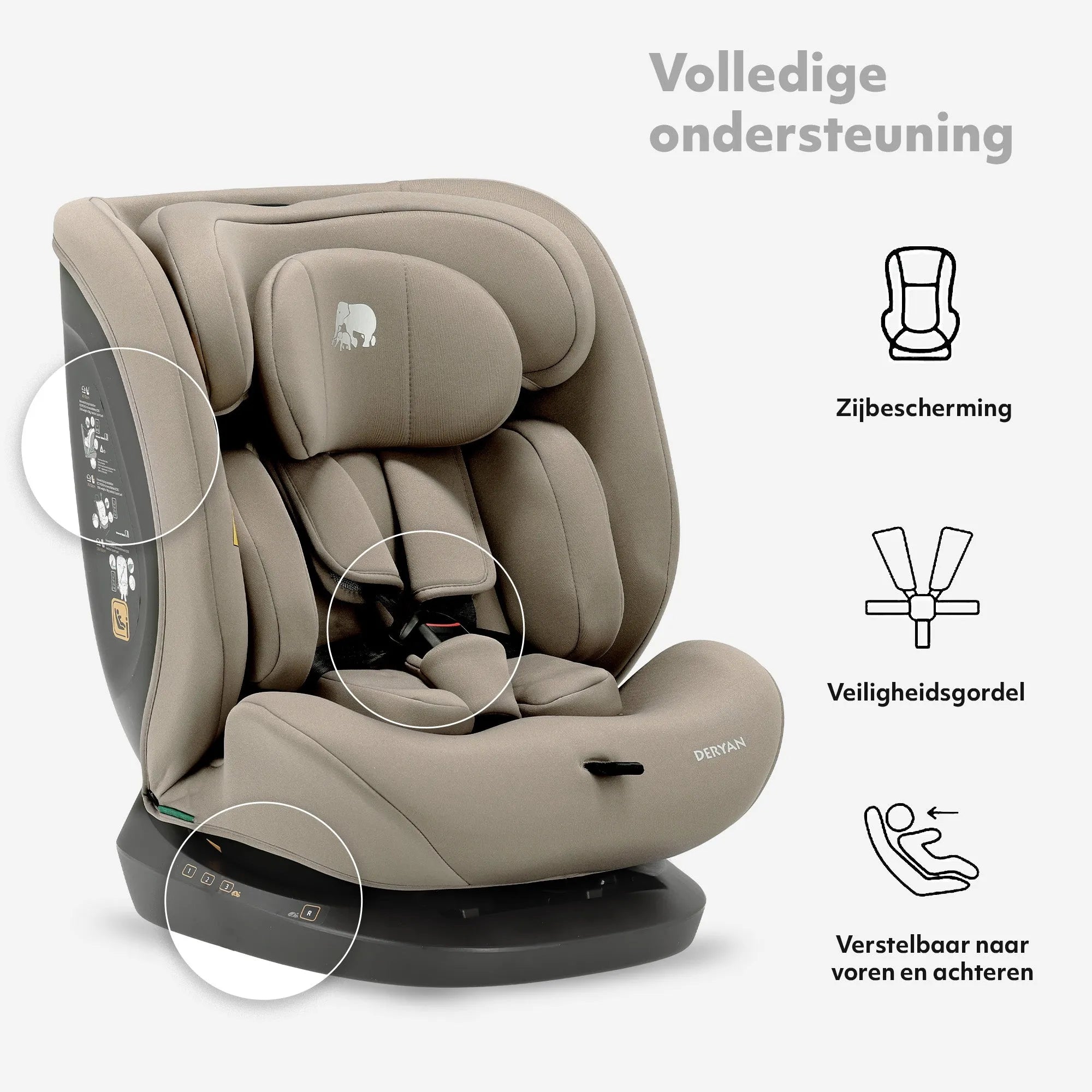 Clyde I-Size-Autokindersitz – 40 bis 150 cm – Truffle Sand