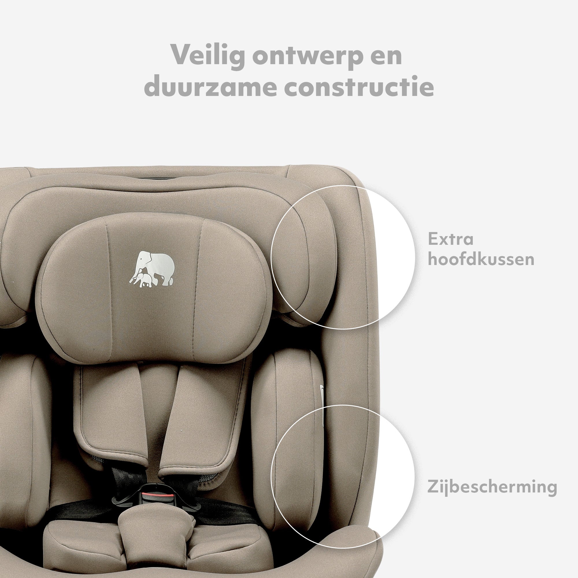 Clyde I-Size Car Seat - 40 to 150 cm - Truffle Sand