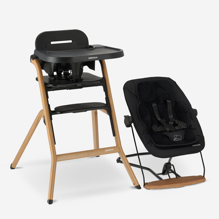 Chaise Haute Curve Ensemble Complet - Comprend un transat et un insert nouveau-né