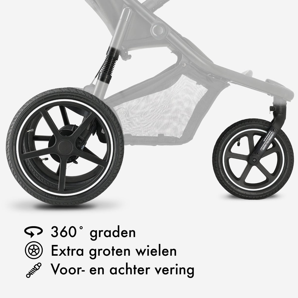 Bolt Hardloop Kinderwagen Zwart | DERYAN