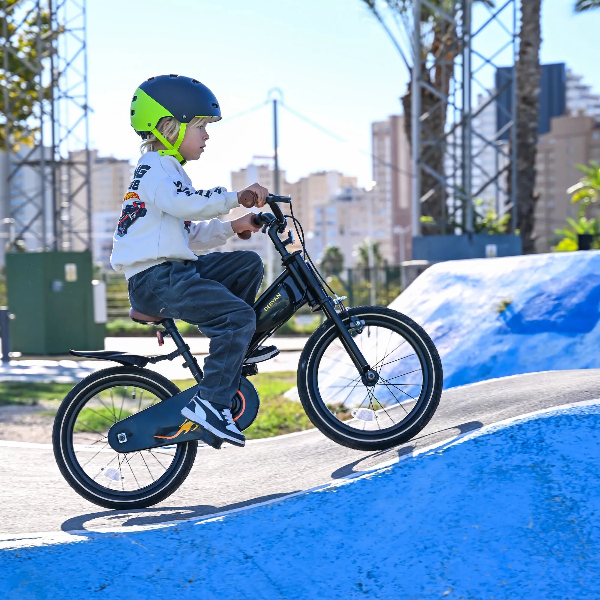 Turbo 3-in-1 Kinderfahrrad 16 Zoll Verstellbarer Rahmen