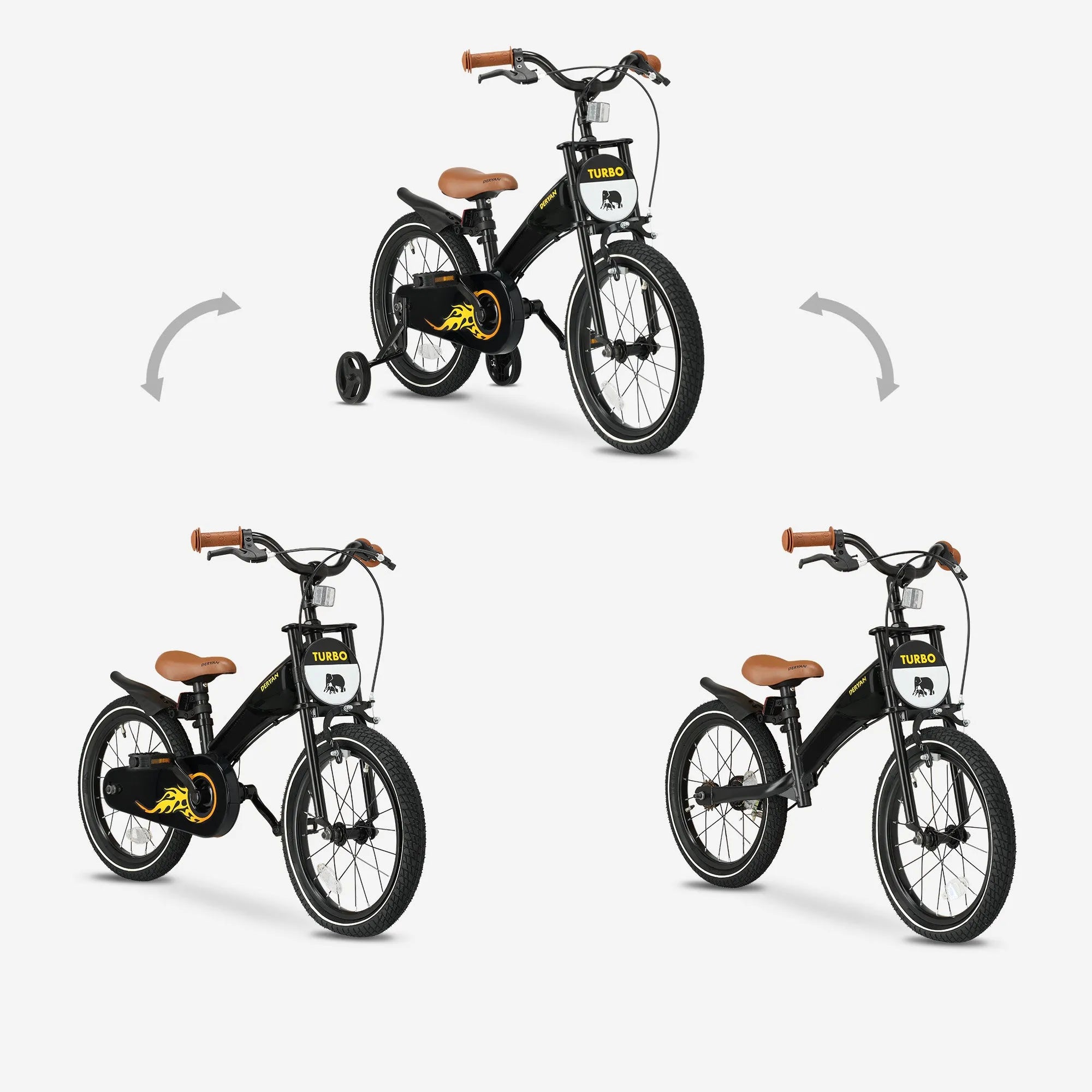 Turbo 3-in-1 Kinderfahrrad 16 Zoll