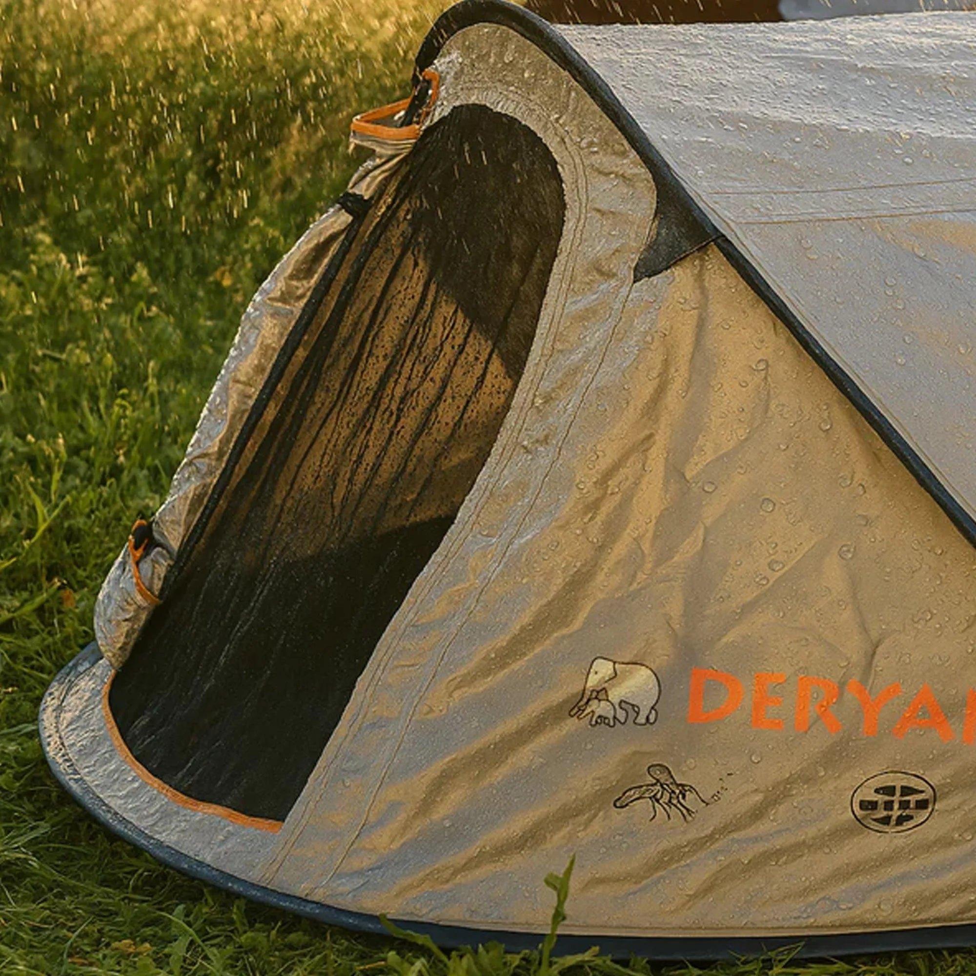 Pop-Up-Zelt Dome 2000 mm Wassersäule Creme