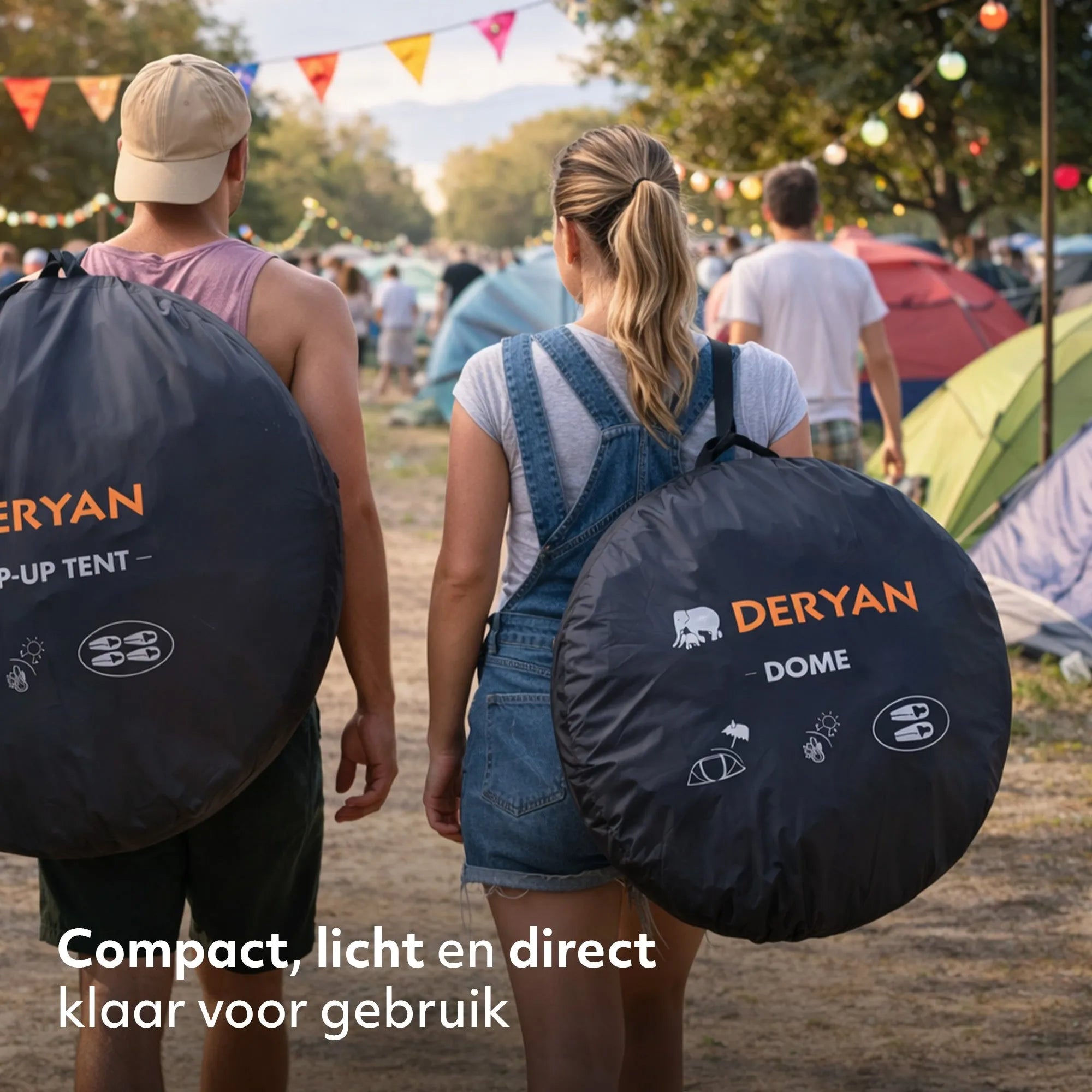 deryan zelt zusammenfalten Pop-Up-Zelt Dome 2000 mm Wassersäule Creme