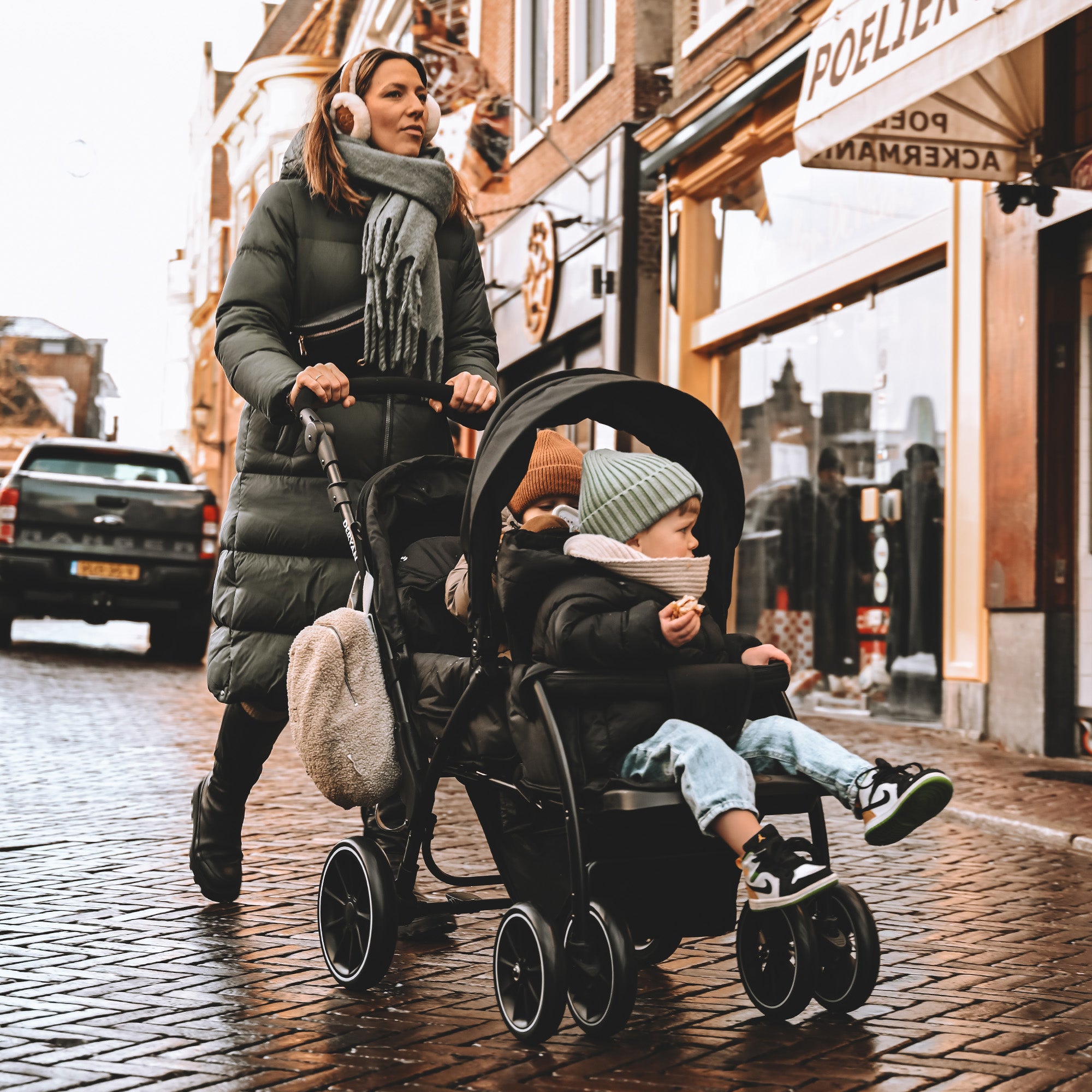 Elena Double Stroller Black