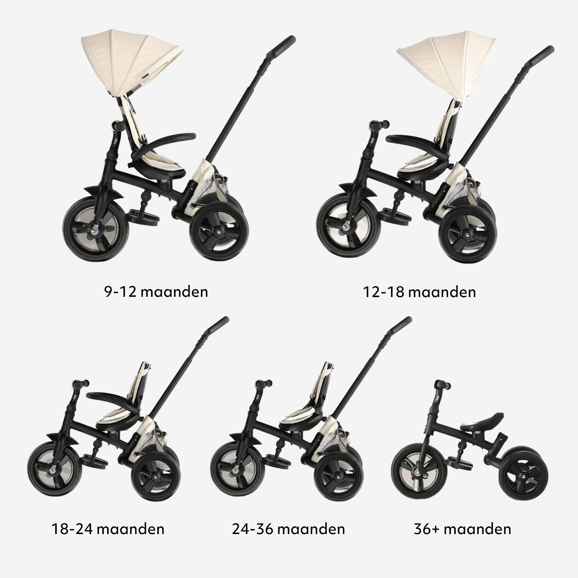 <tc>DERYAN</tc> Explorer trehjulet cykel creme