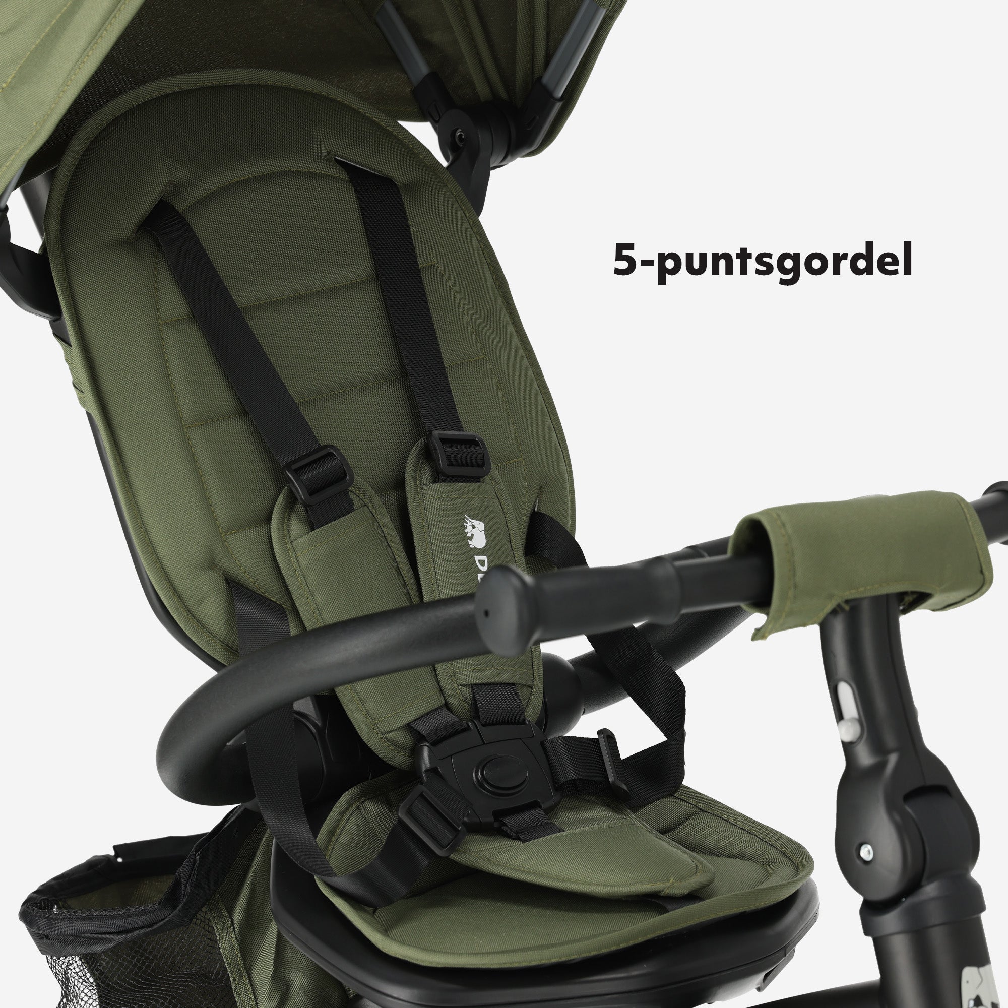 Explorer Luxury Tricycle with Push Bar - Foldable with Basket (Green)