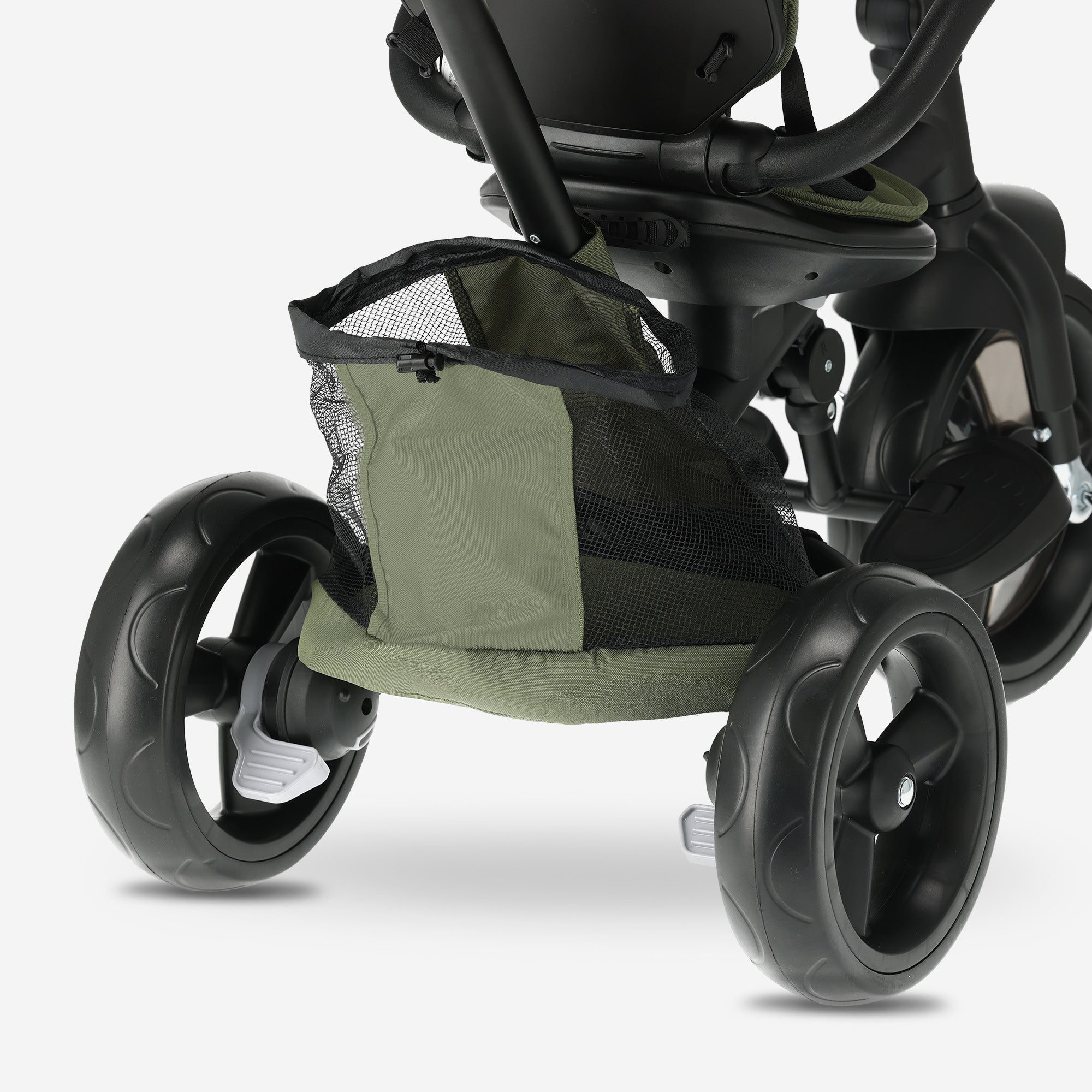 Explorer Luxury Tricycle with Push Bar - Foldable with Basket (Green)