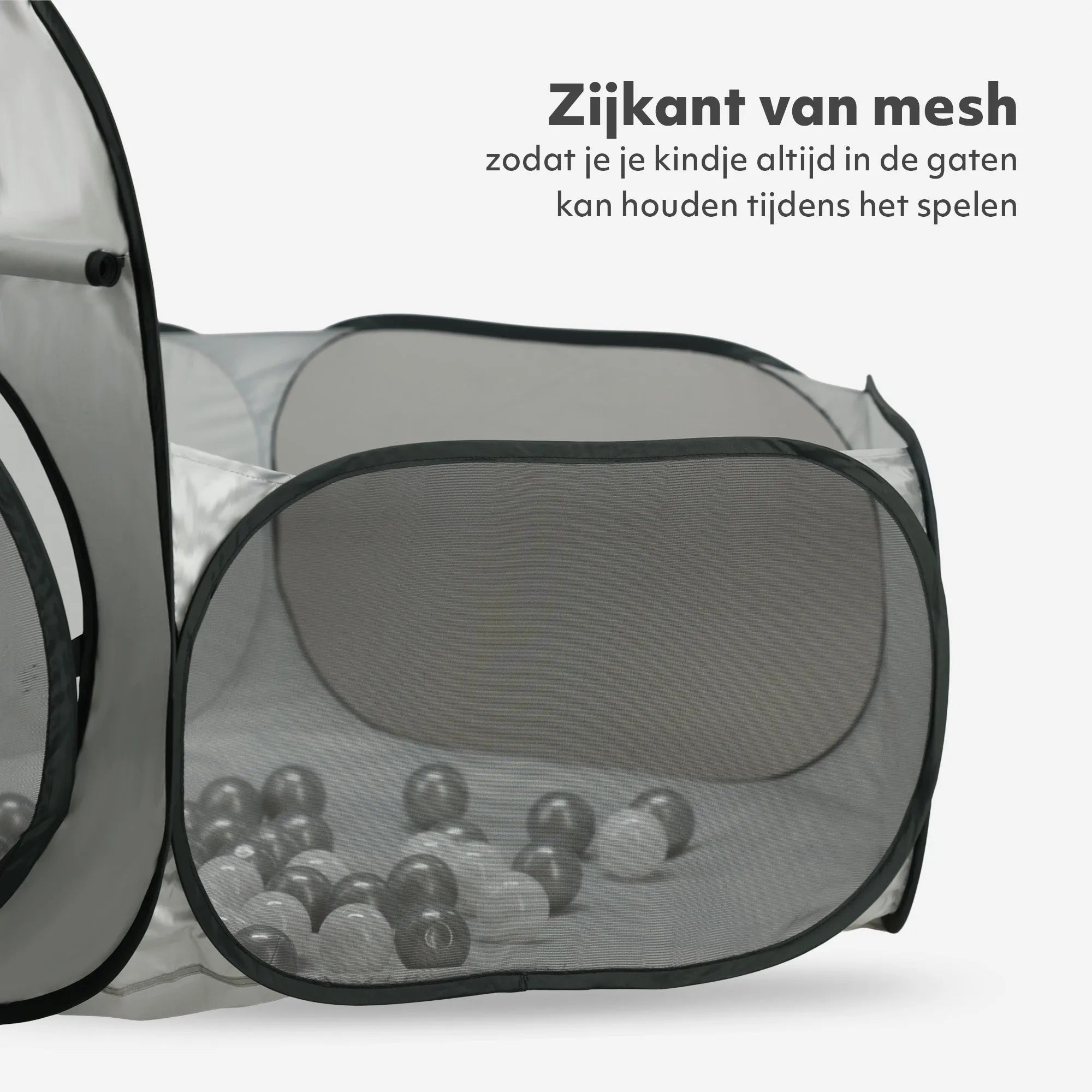ballenbak tent Basketball Ball Pit 3-in-1 Silver