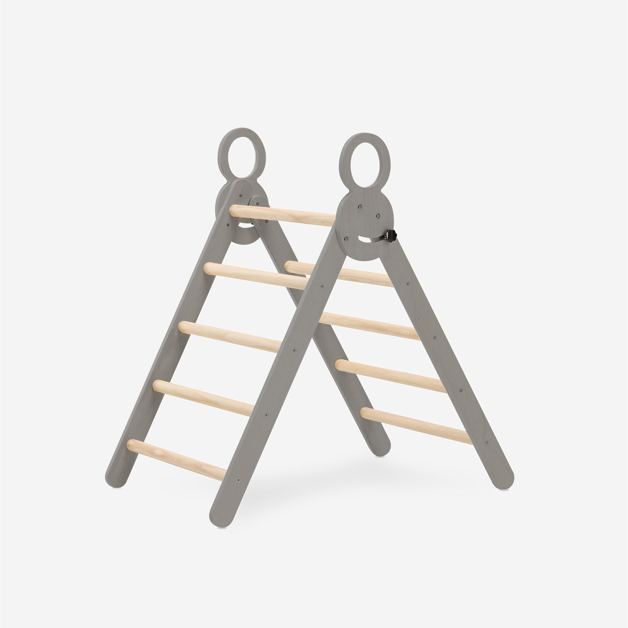 Luxury XXL Climbing Rack - Foldable Triangle + Climbing Arch + Slope with Slide Gray