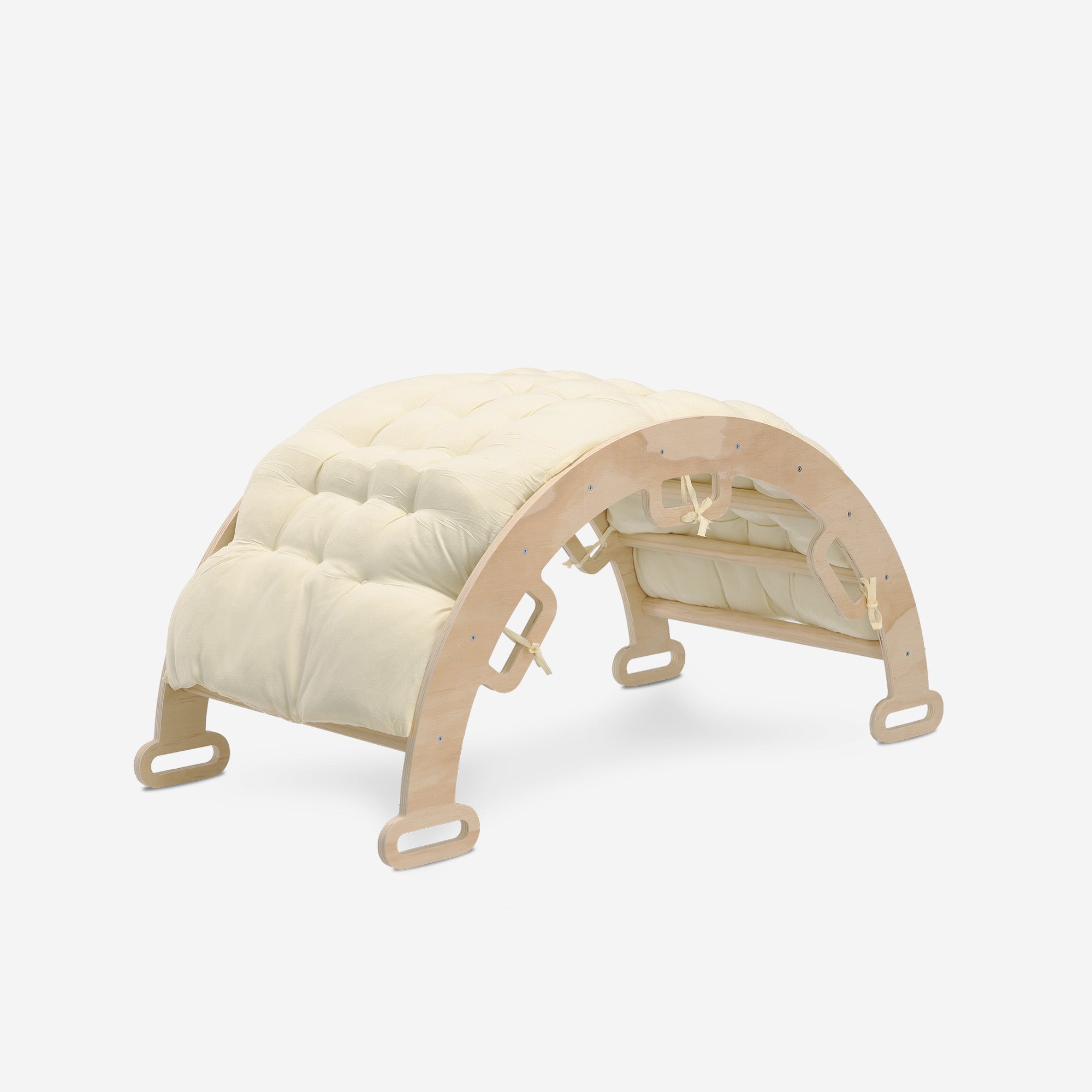 Luksus XXL-klatrestativ - Sammenklappelig trekant + Klatrebue + Skråning med rutsjebane - Inklusive pude