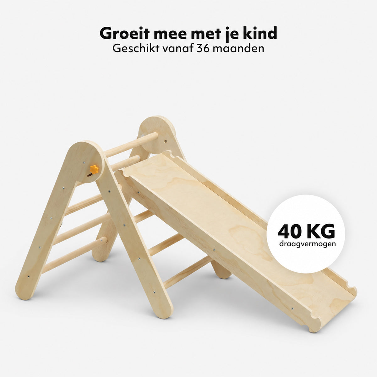 Luxe Klimrek - Driehoek, Klimboog en Glijbaan - Incl. Kussen