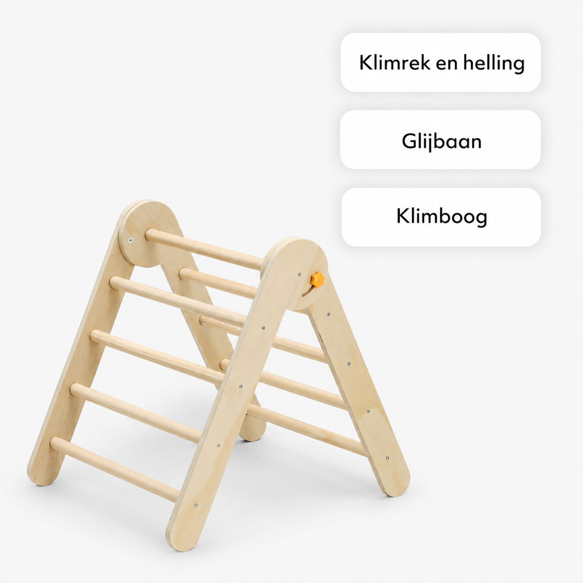 Luxe Klimrek - Driehoek, Klimboog en Glijbaan - Incl. Kussen